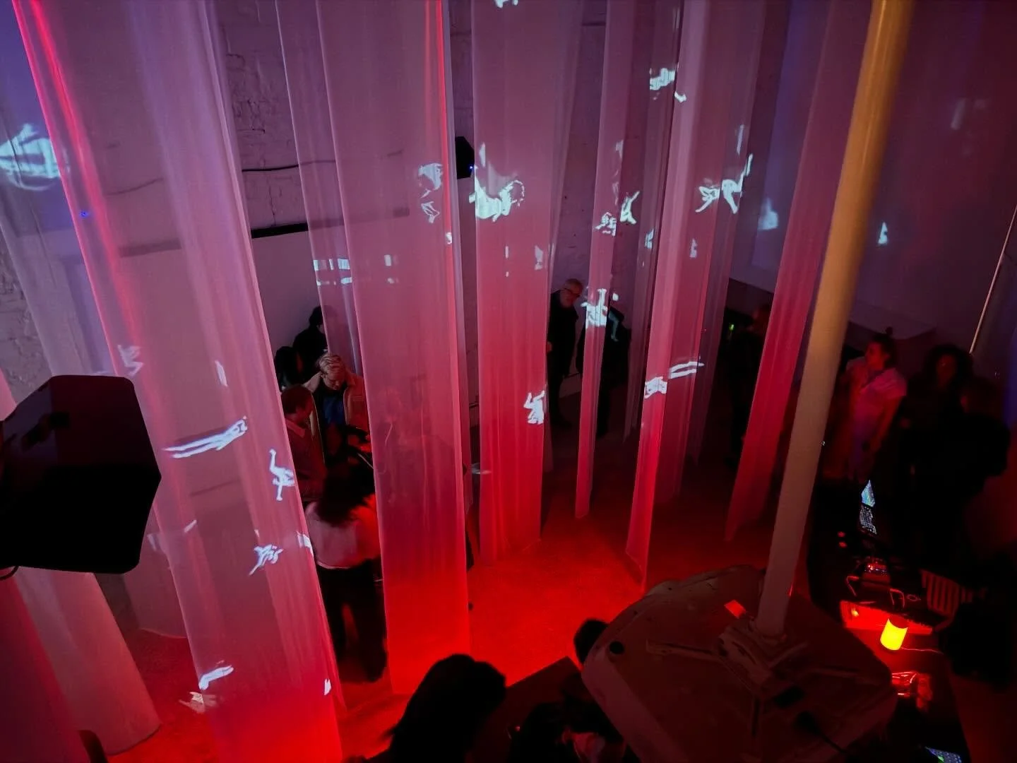 Thank you to everyone who joined us this past Saturday for the opening of Traumwelt! It was incredible to see Gallery 198 transform into a walkable dream of suspended fabric and movement.

A huge thank you to @carlylave__ and @johnnytomasiello for ac