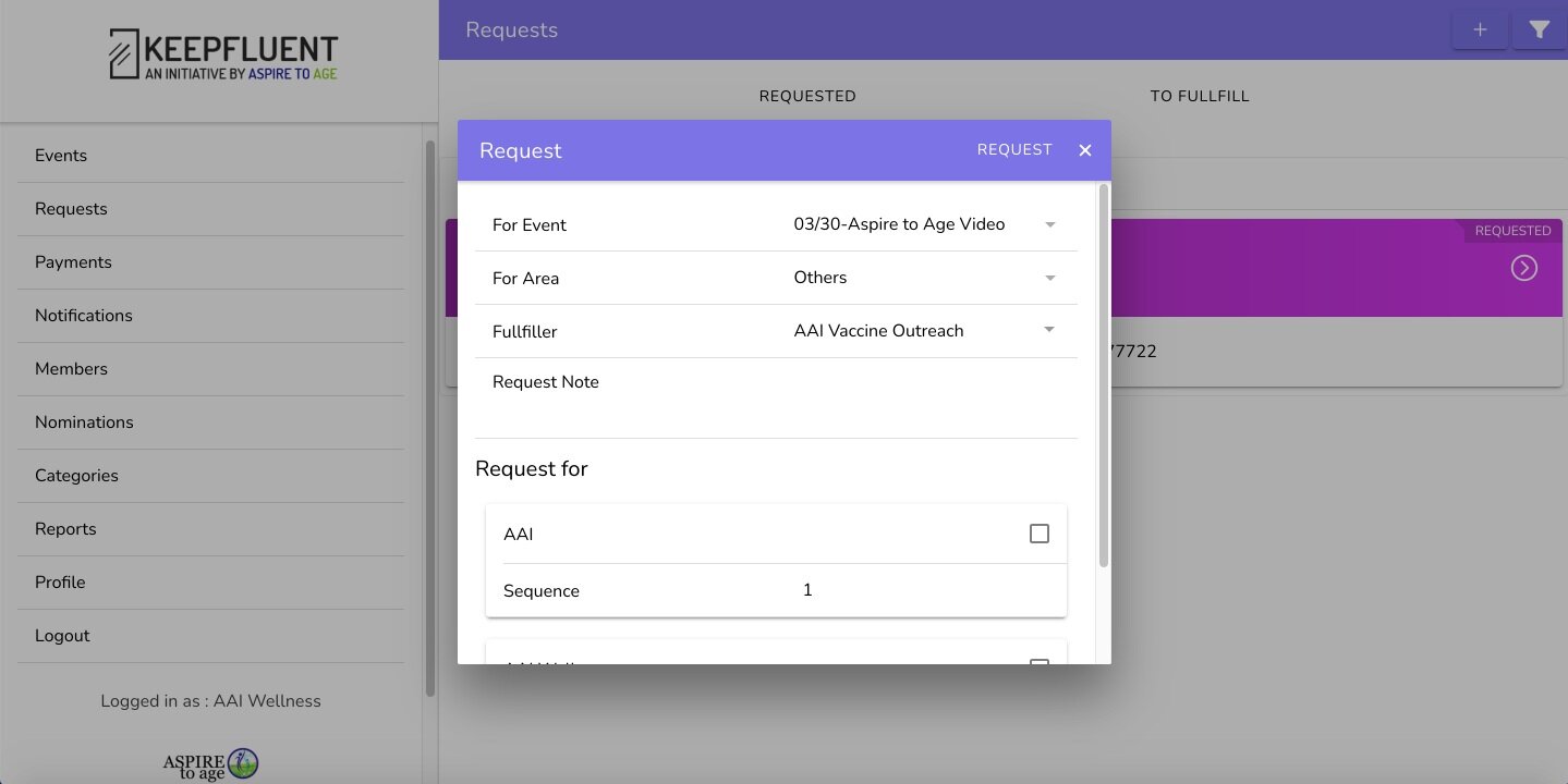 KeepFluent 1.0 Request Process