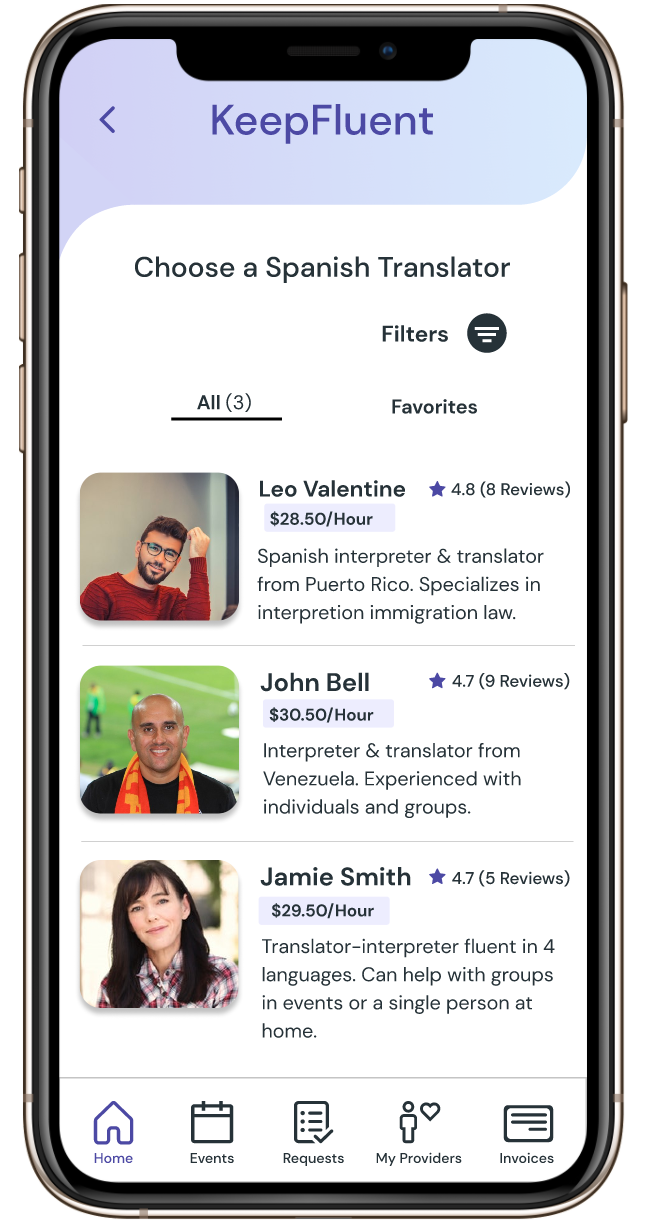 Search Results Screen