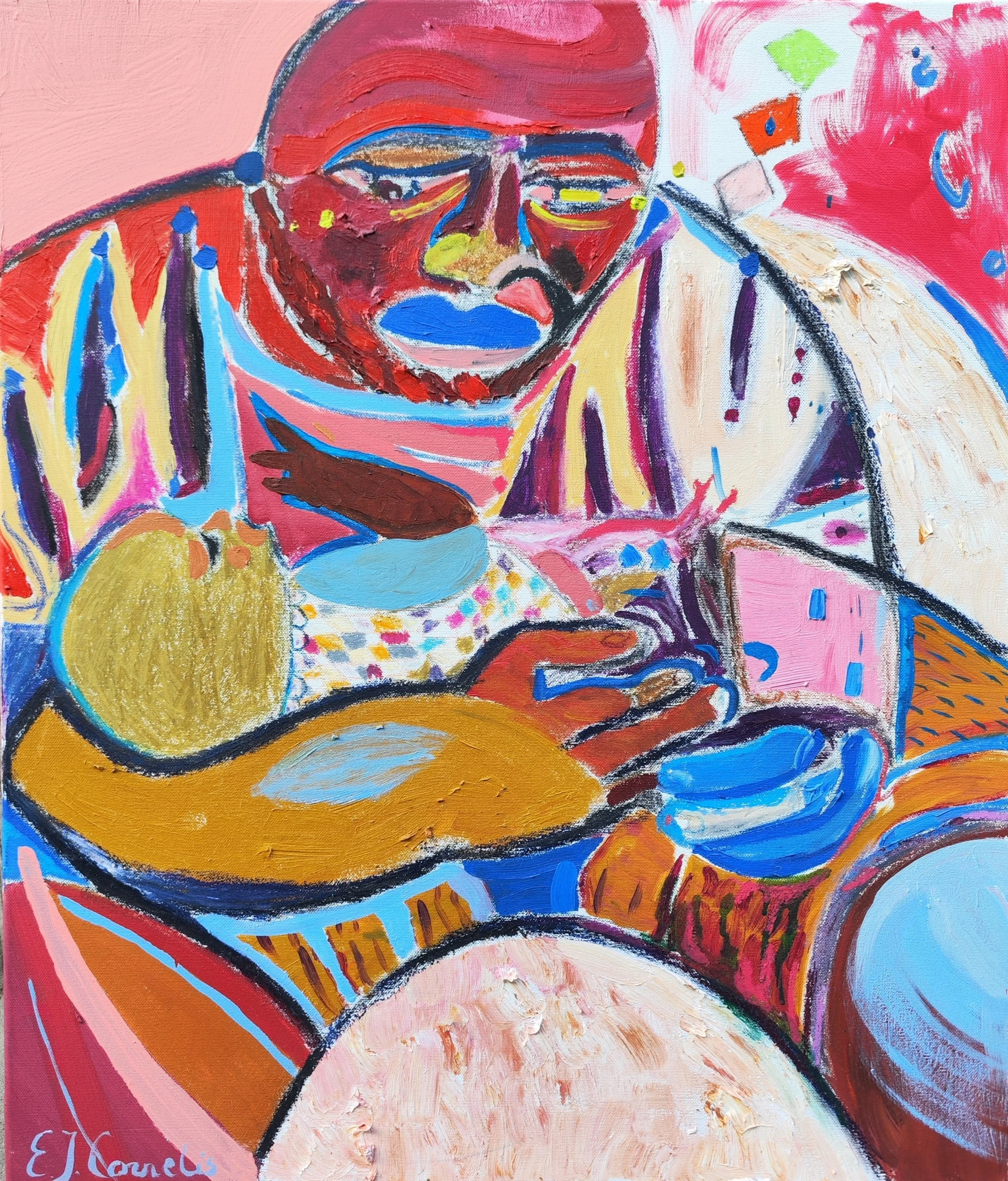 Male Madonna (2022) , mixed media on canvas, 60cmx70cm.jpg