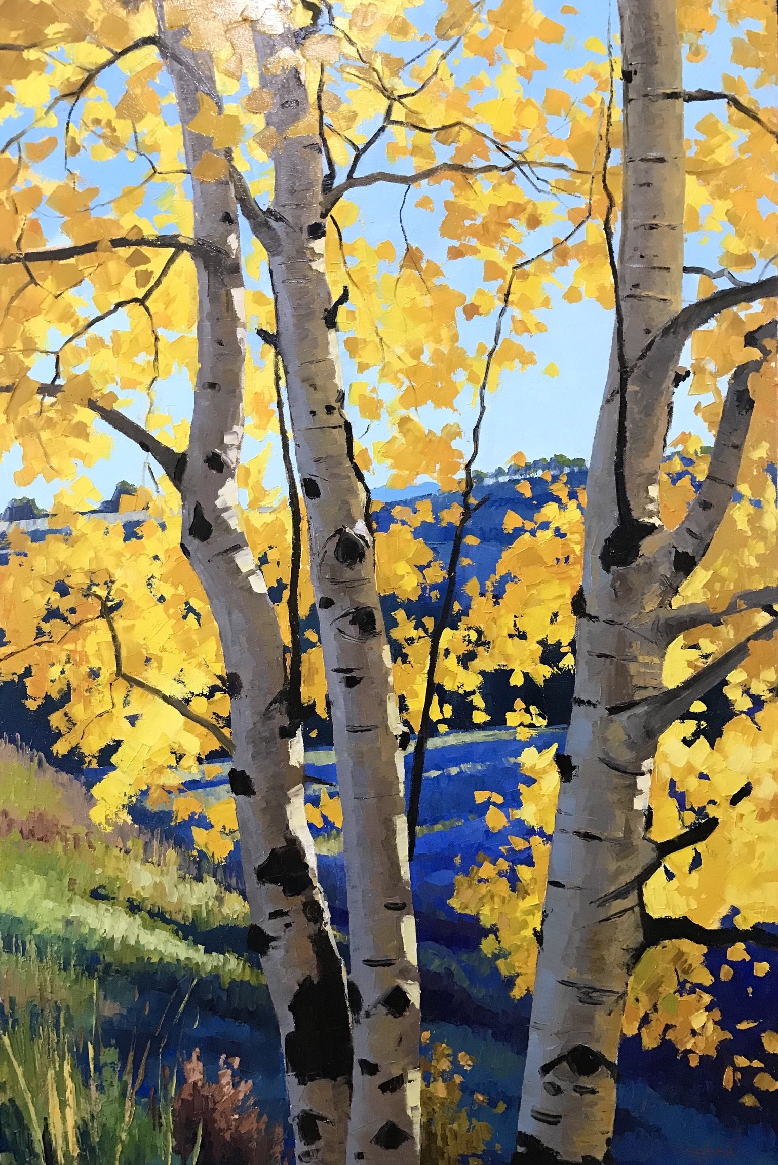 Shadows in a Draw, oil on canvas. Original Painting by Utah artist, Douglas Aagard