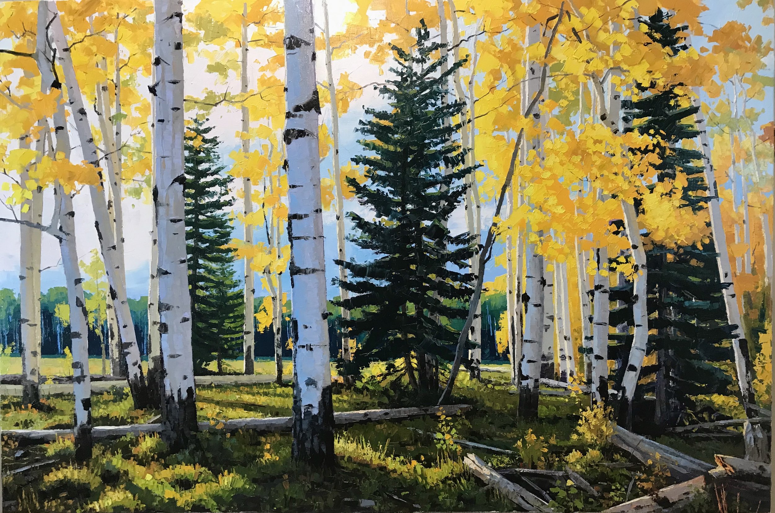 Chasing Light, oil on canvas. Original painting by Utah landscape artist, Douglas Aagard.