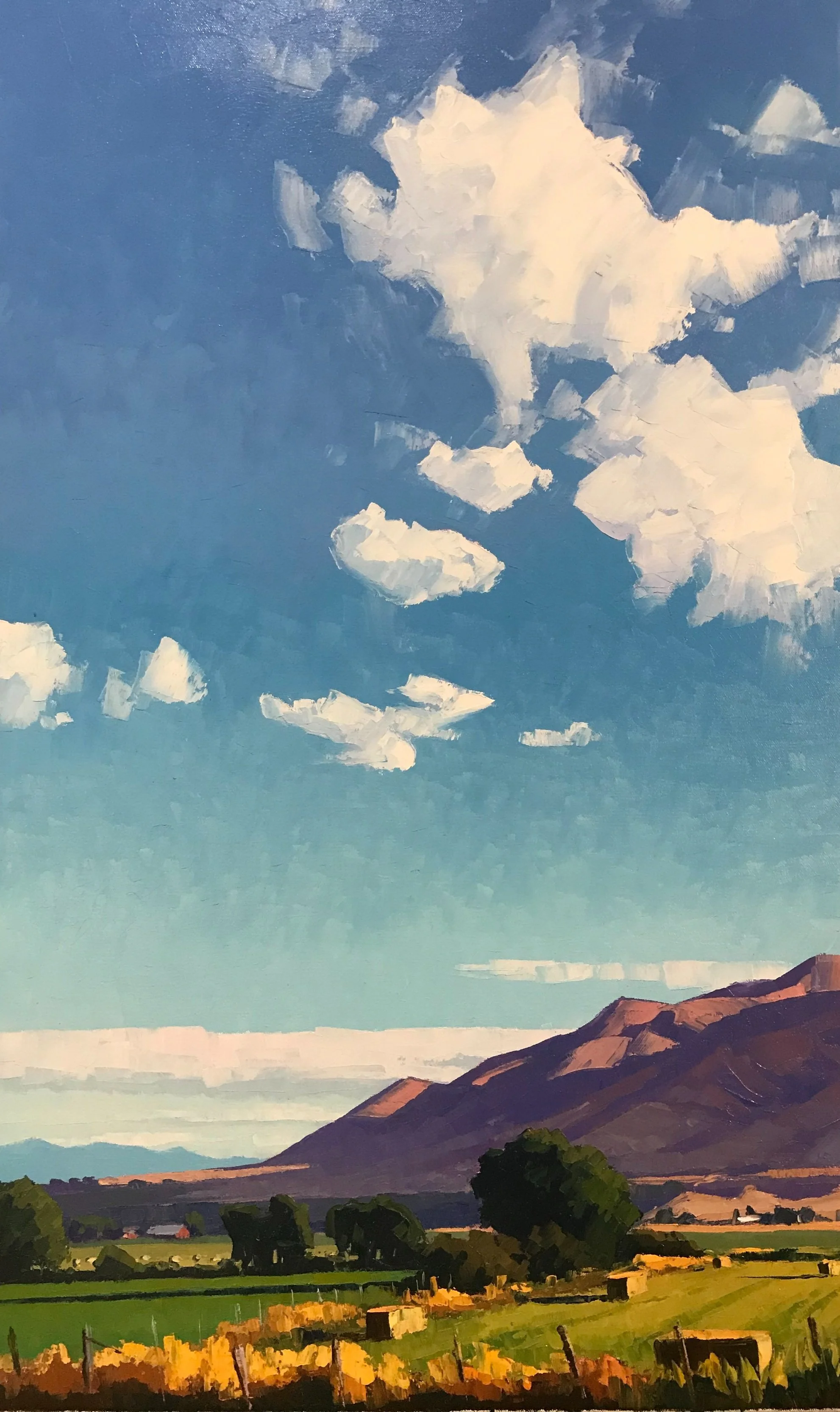 Purple Hills-Big Sky oil on canvas. Original painting by Utah landscape artist, Douglas Aagard.