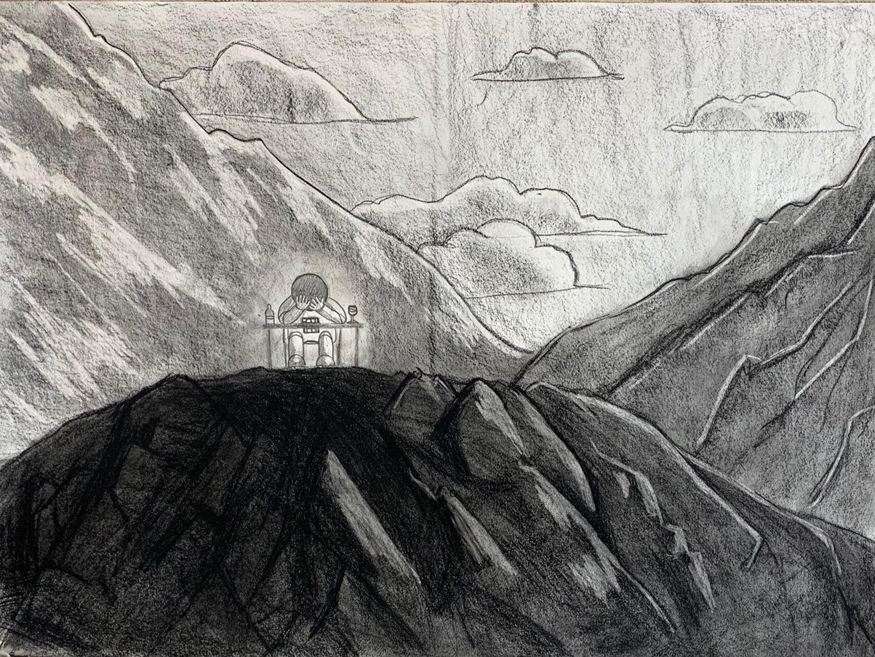 4
2019
Pressed charcoal, vine charcoal and graphite
18 x 24”