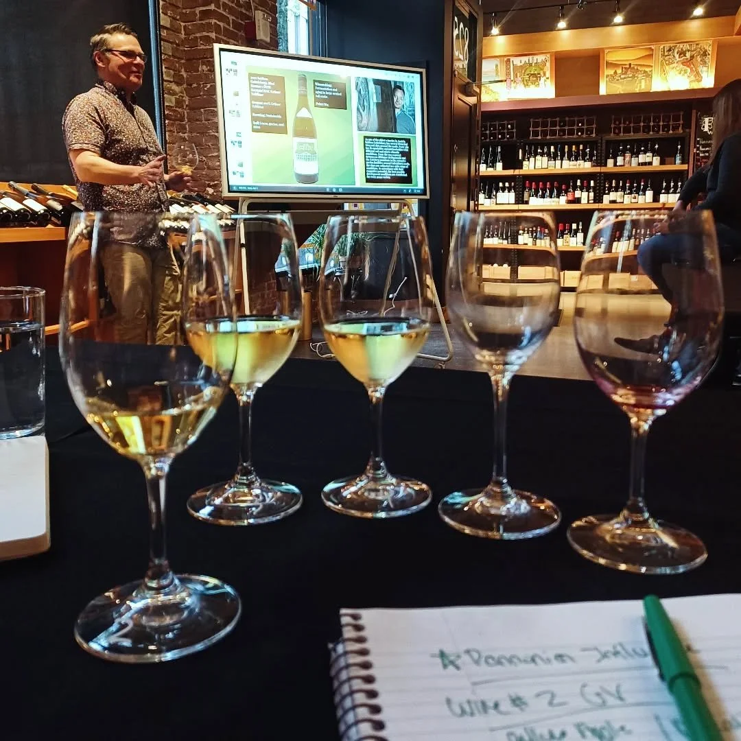 Continuing Wine Education Wednesday! CWEW? Let's make that acronym happen. Had a great time doing a deep dive on Austrian Wine with @florwines and @highfiveselections 
Tasted some insanely good Gruner Veltliner, Sauvignon Blanc, and Riesling. Don't f