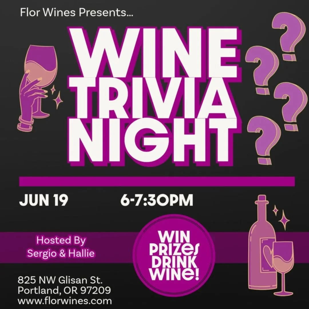 Hallie will be co-hosting wine trivia @florwines on Thursday June 19! While this will be for more advanced wine knowledge folks, it will be a great opportunity for those seeking wine certs to digest information in a fun way or for total beginners sta