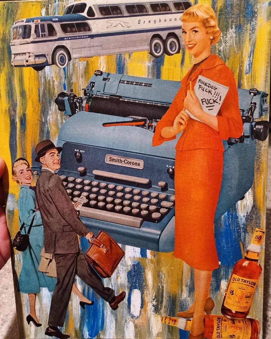 ✂️ ✂️ Wife Fluffer ✂️ ✂️

#collage #handcutcollage #handassembled #scissorsandglue #scissorcut #analogart #analogcollage #1950s #midcenturymodern #milkglasscollage #collageartist #collagecollective #collageart #collageartwork