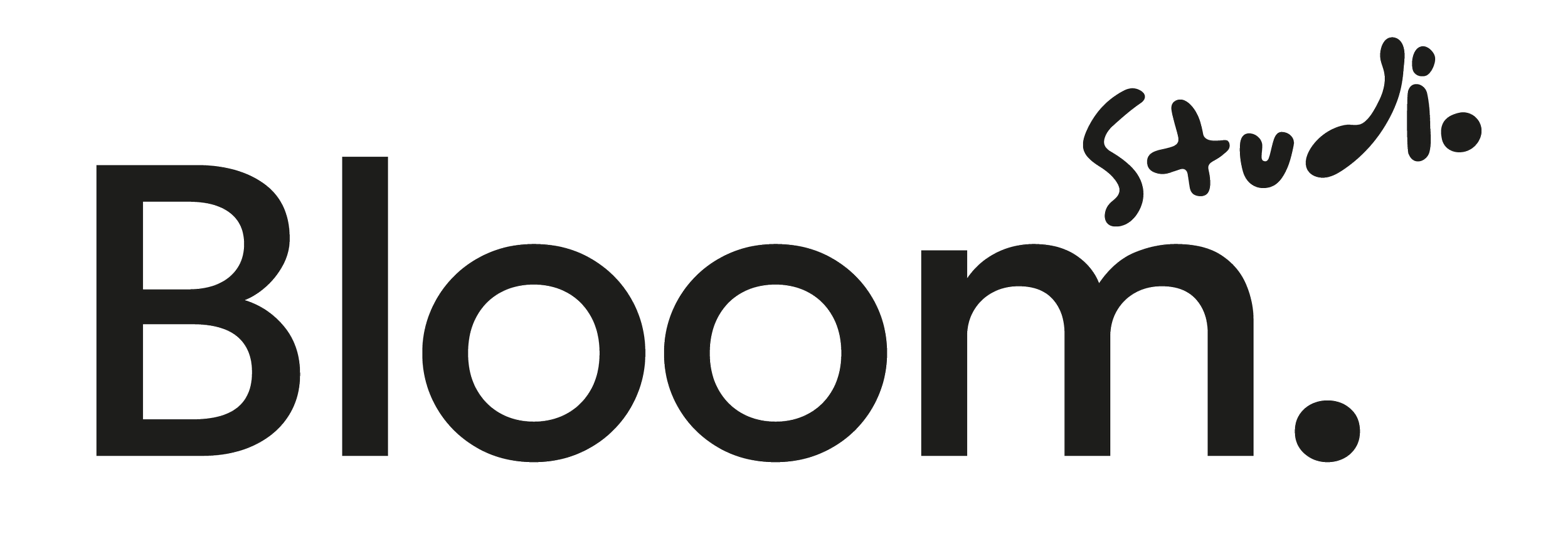 Stylized text reading 'Studio Bloom' with an artistic flourish.