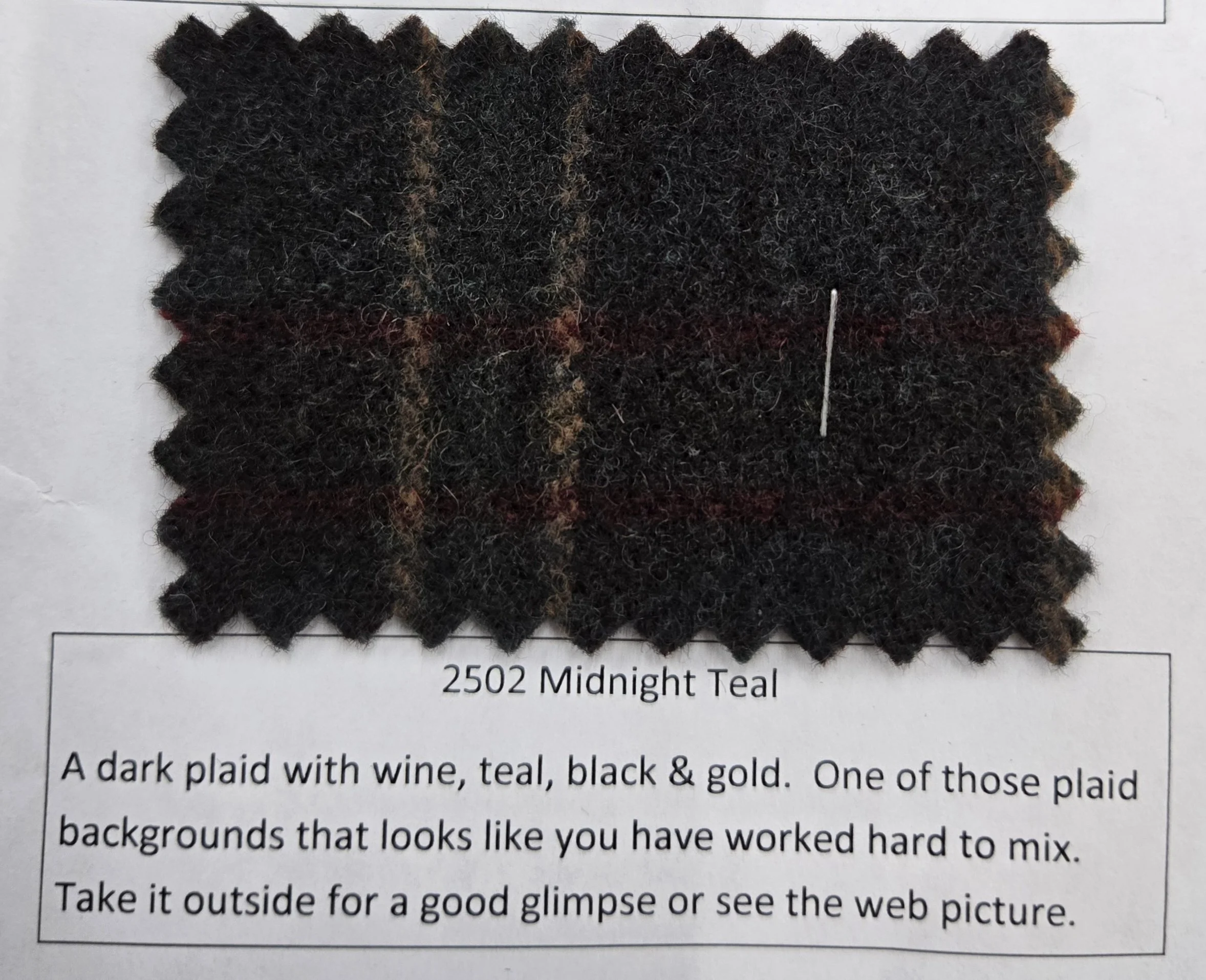 Wool As-Is Midnight Teal