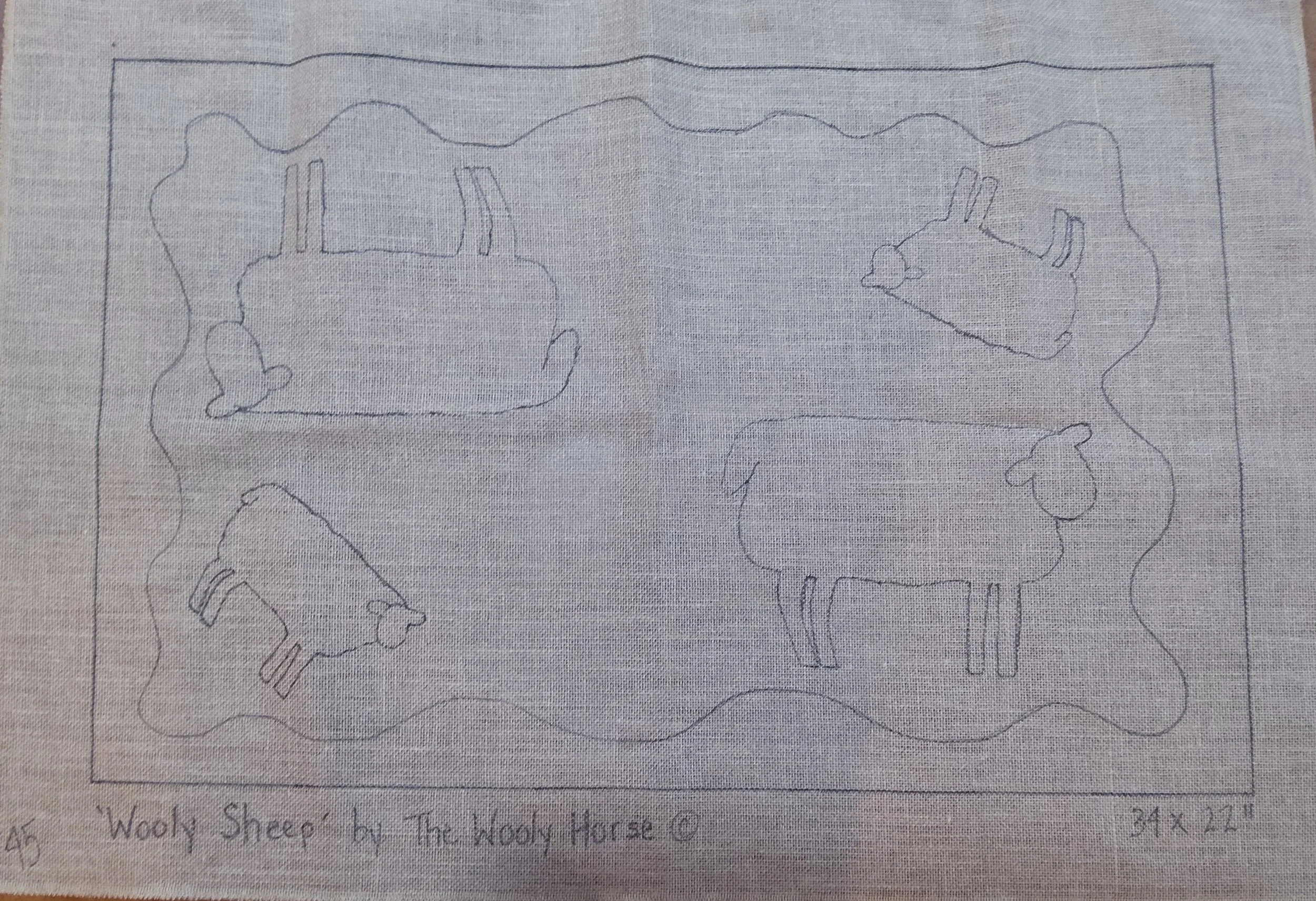January Sheep Rug Pattern Wooly Sheep Rug Hooking Pattern — The Wooly Horse