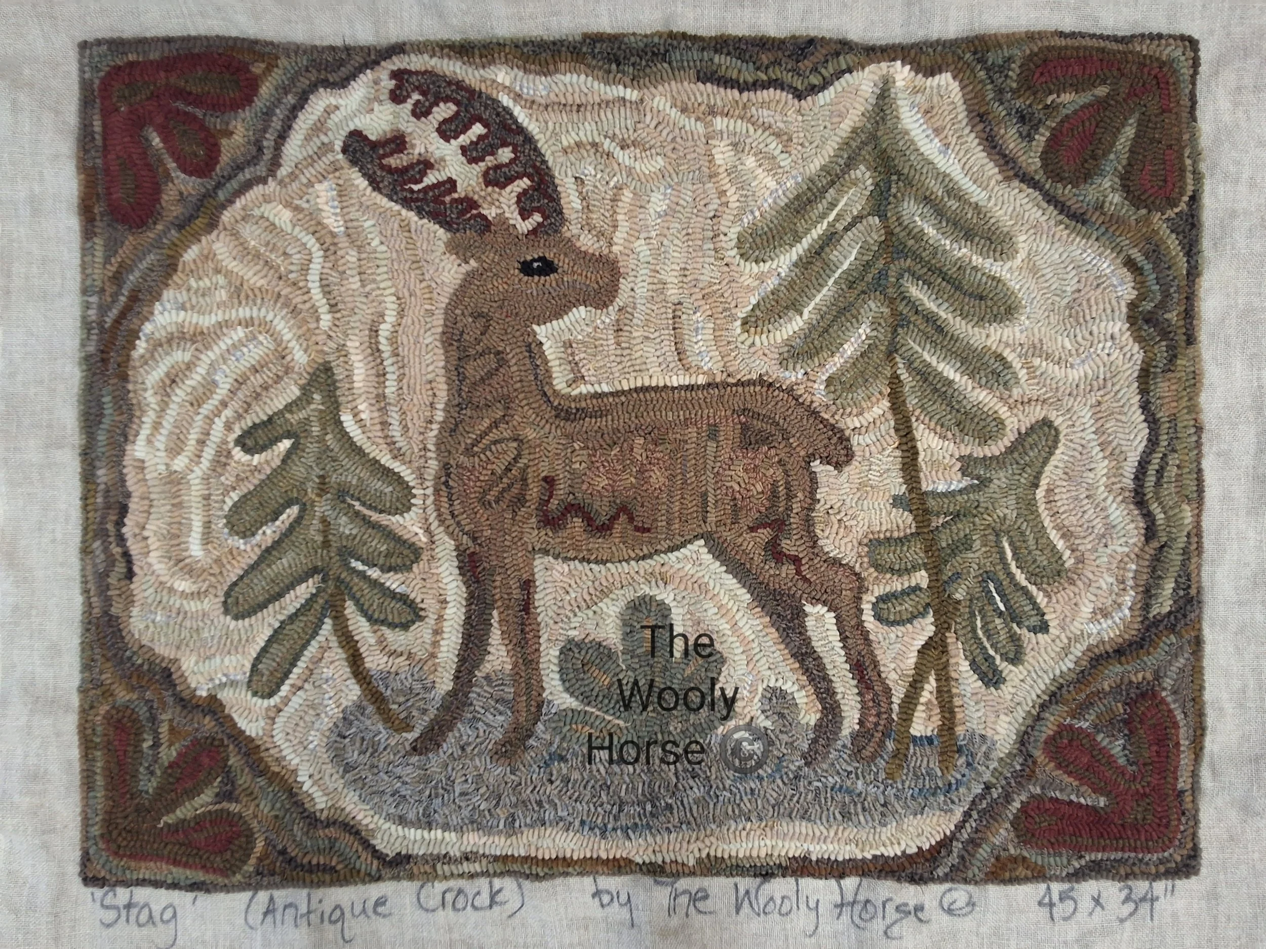 Stag Rug Hooking Pattern