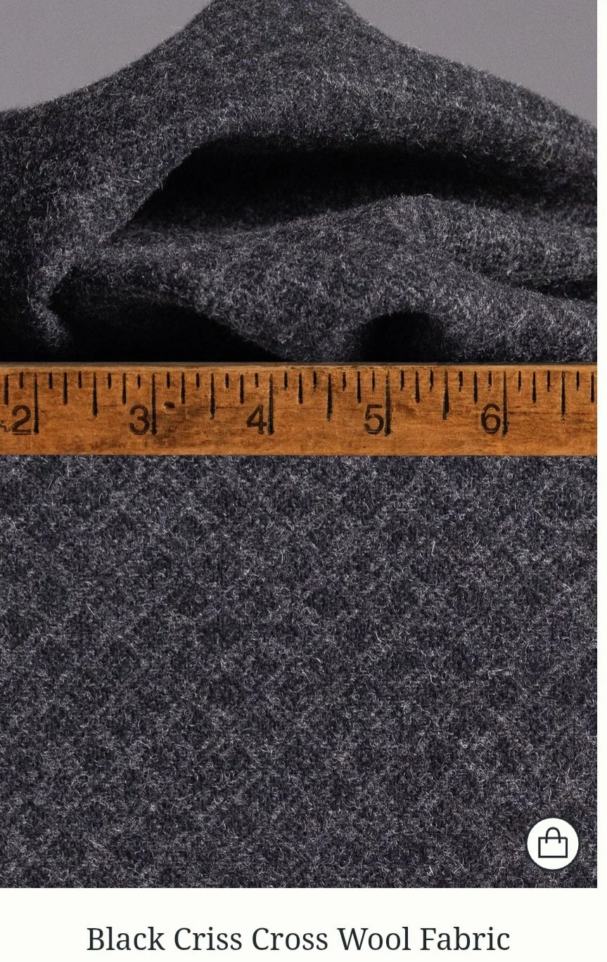 Black Criss Cross As Is Wool