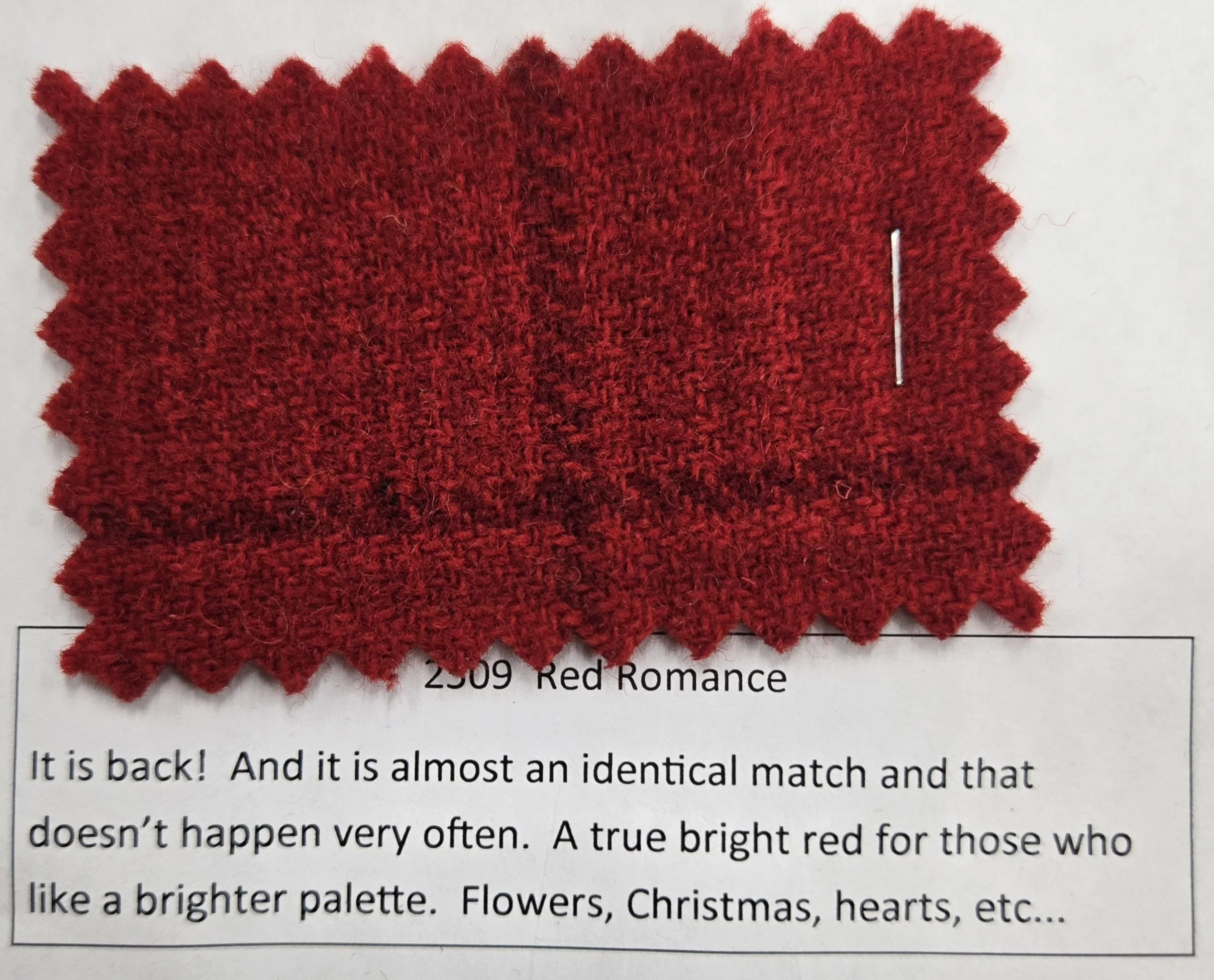 Wool As-Is Red Romance