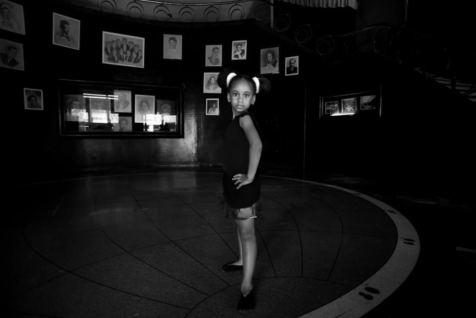 A young girl in a dance studio in Cuba