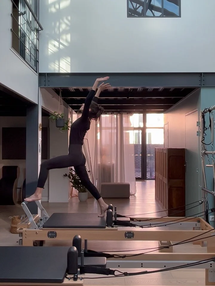 Stretching and strengthening is equally important. 

Playing with both on the reformer today, powered by this incredible light. Actually bathing in it. 
This space is magic. Your body too. 

☀️

#pilates