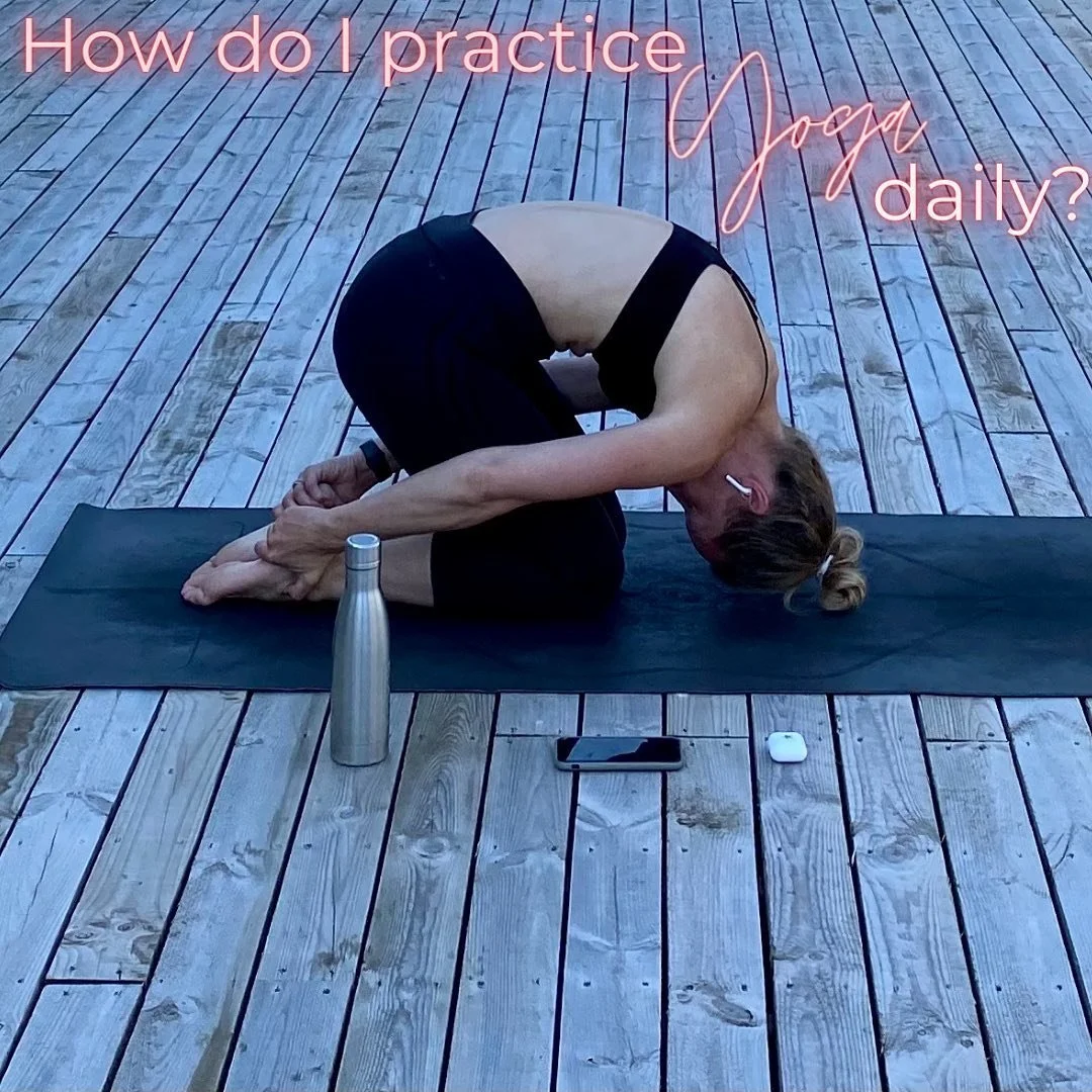 How I make a  D A I L Y yoga practice achievable - well back in SA I had the luxury of incredible studios so close to home - heated power vinyasa was an obsession. I loved class yoga, I was dedicated and committed and it worked for me with my work/fa
