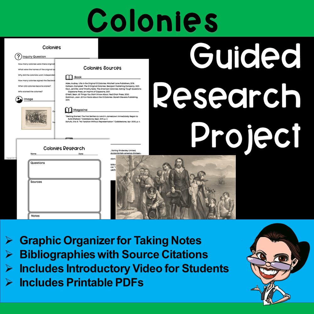 Colonies (US History Guided Research for Kids) — Tina Brigham