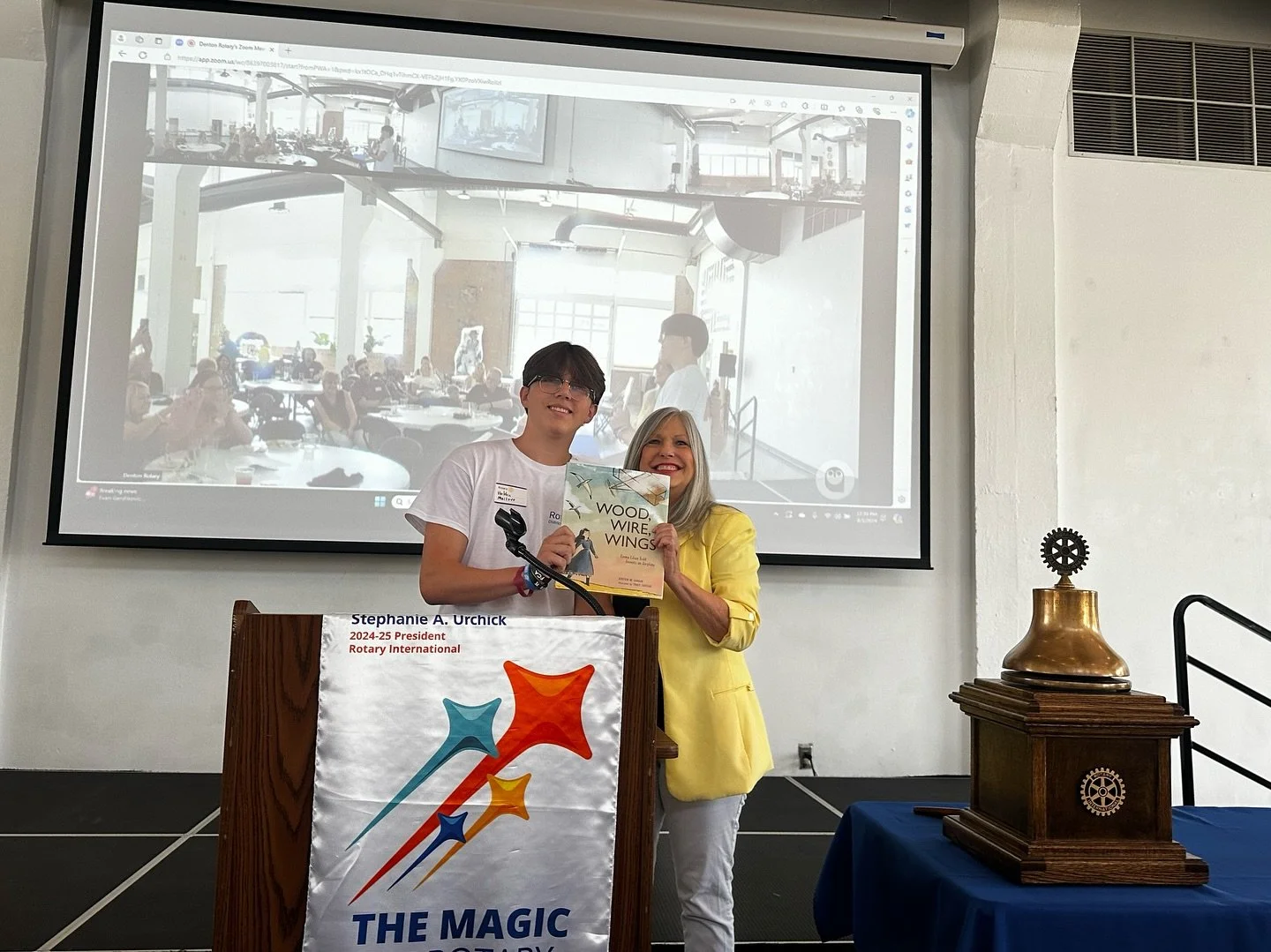 We are extremely proud of our son Holden. 

This morning he was able to go pick up his Denton High varsity football equipment .(#49)

He had the opportunity to speak at the Denton Noon Rotary club on his experience at RYLA. 

Just like anything you h