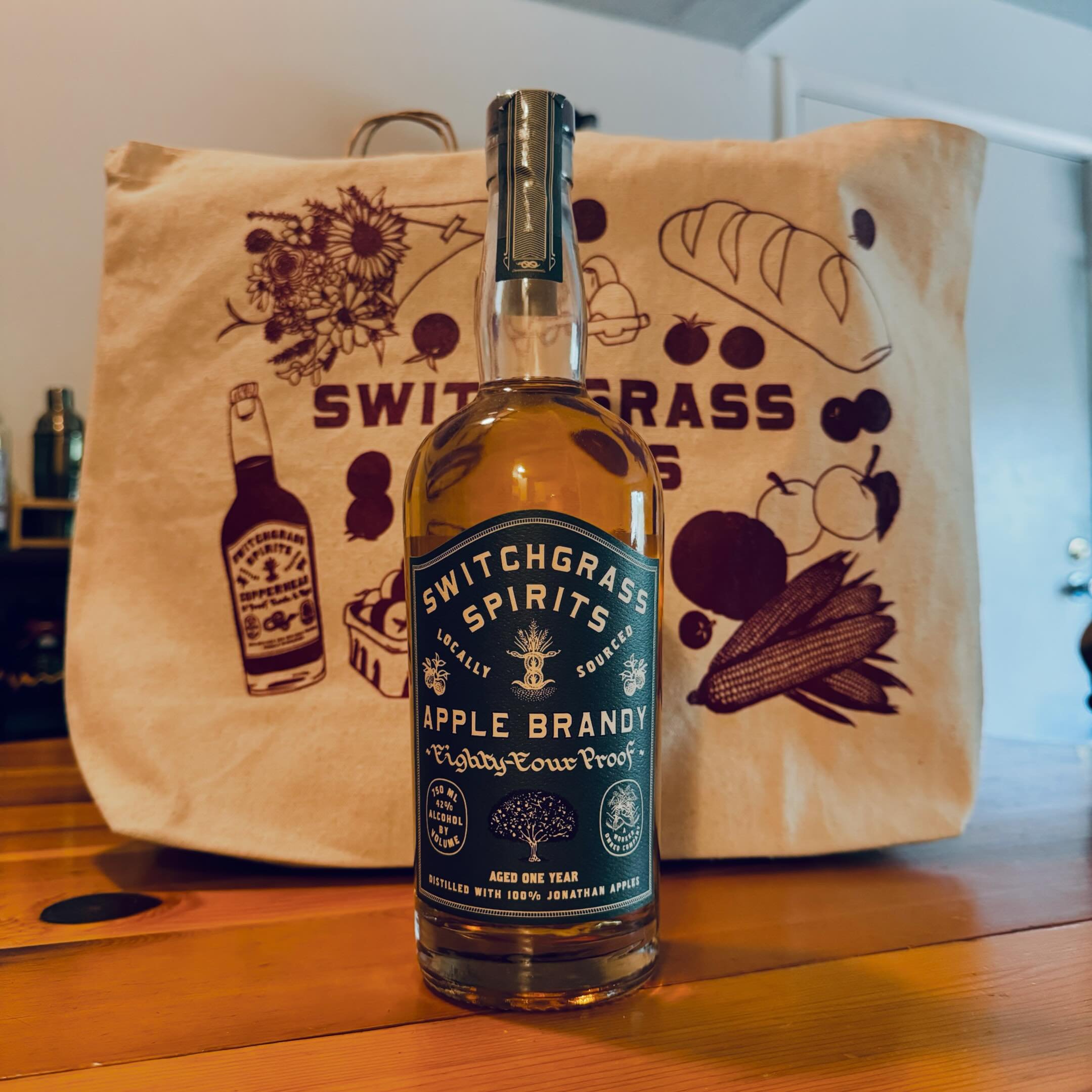 picked this up at the Tower Grove Farmer&rsquo;s Market from @switchgrassspirits
.
.
.
#alcohol #brandy #stlouis #stl