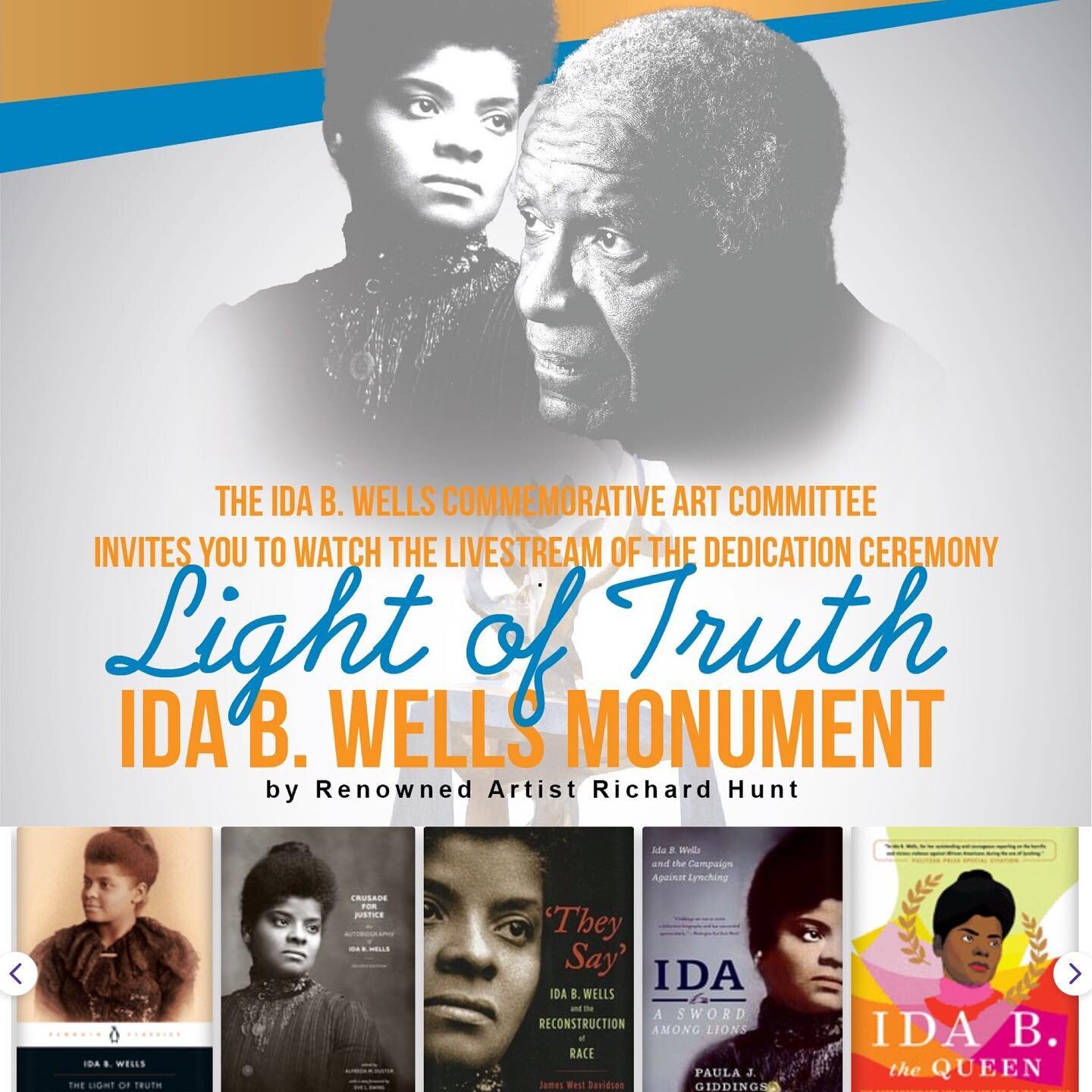 Cue Etta James &mdash; &quot;At Last.&rdquo; The Ida B. Wells monument by internationally renowned Chicago artist Richard Hunt is being dedicated this Wed, June 30. 13 years in the making. We're proud to support the monument project honoring the cour