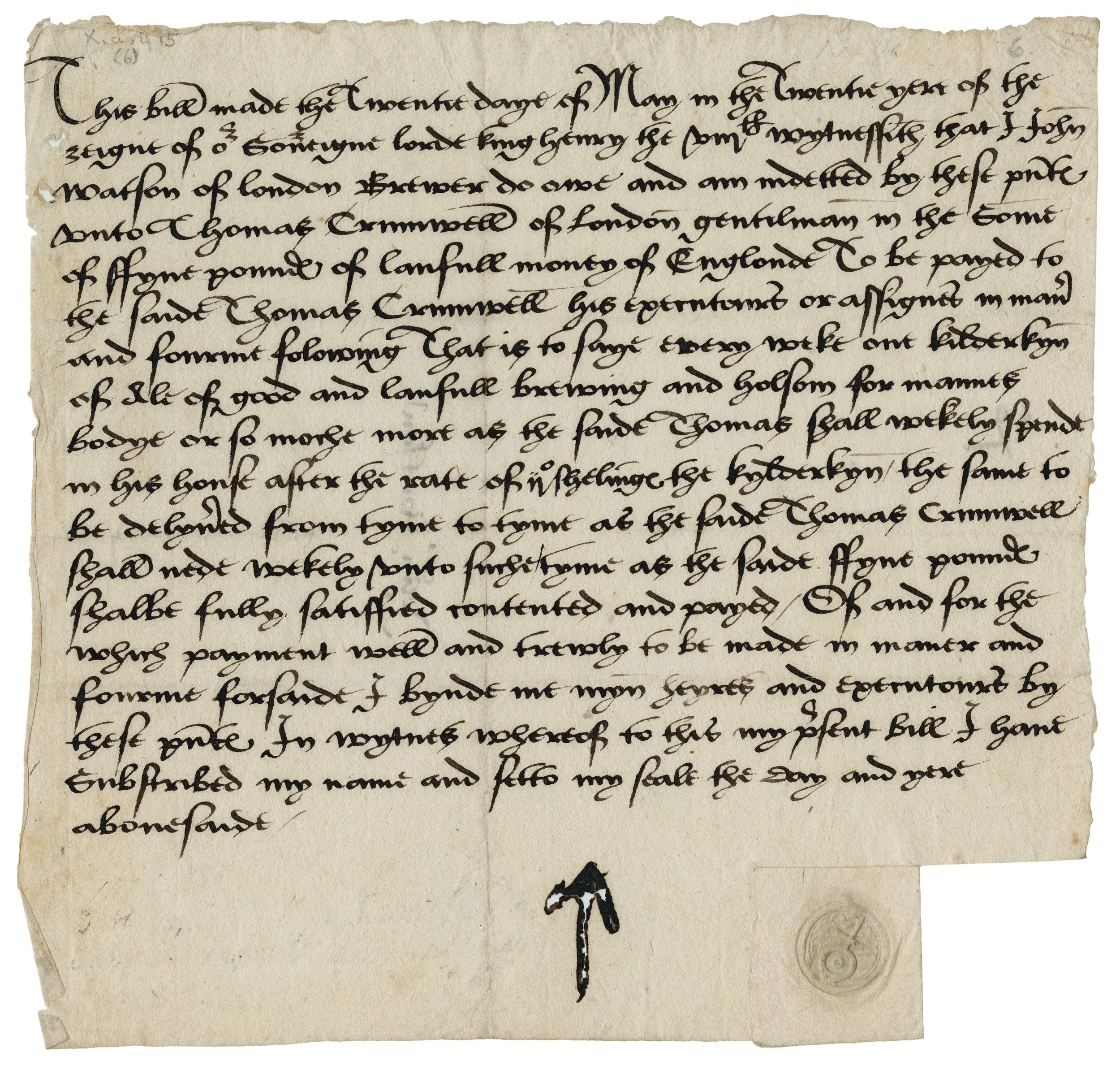 Promissory Notes to Thomas Cromwell, Earl of Essex