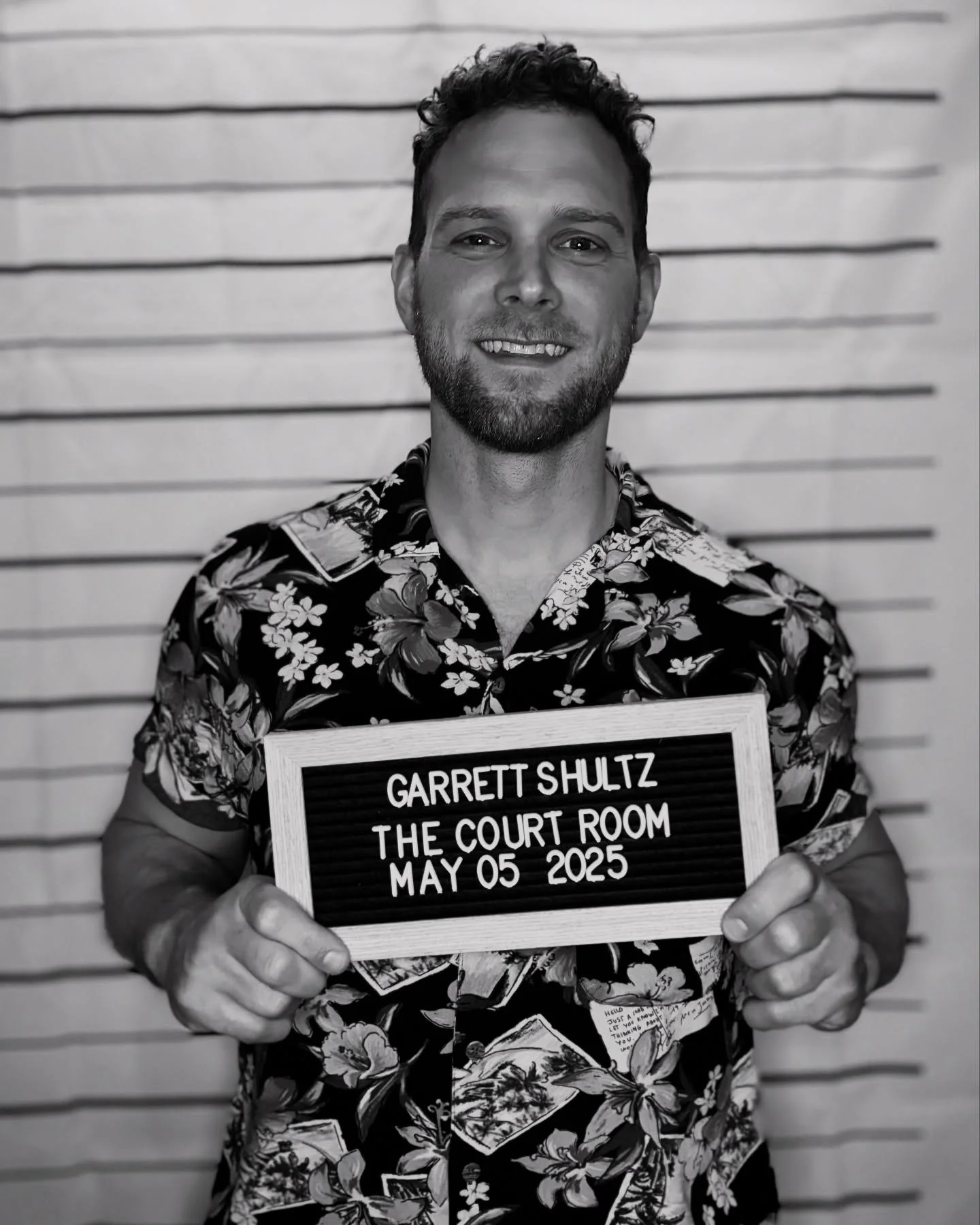 GARRETT SHULTZ 

Arraignment : 05/05/2025 9:30PM

Garrett Shultz is a singer-songwriter from Pennsylvania, known for his gritty blend of rock, country, and punk influences&mdash;paired with a sharp sense of humor that shines on and off the stage. A f