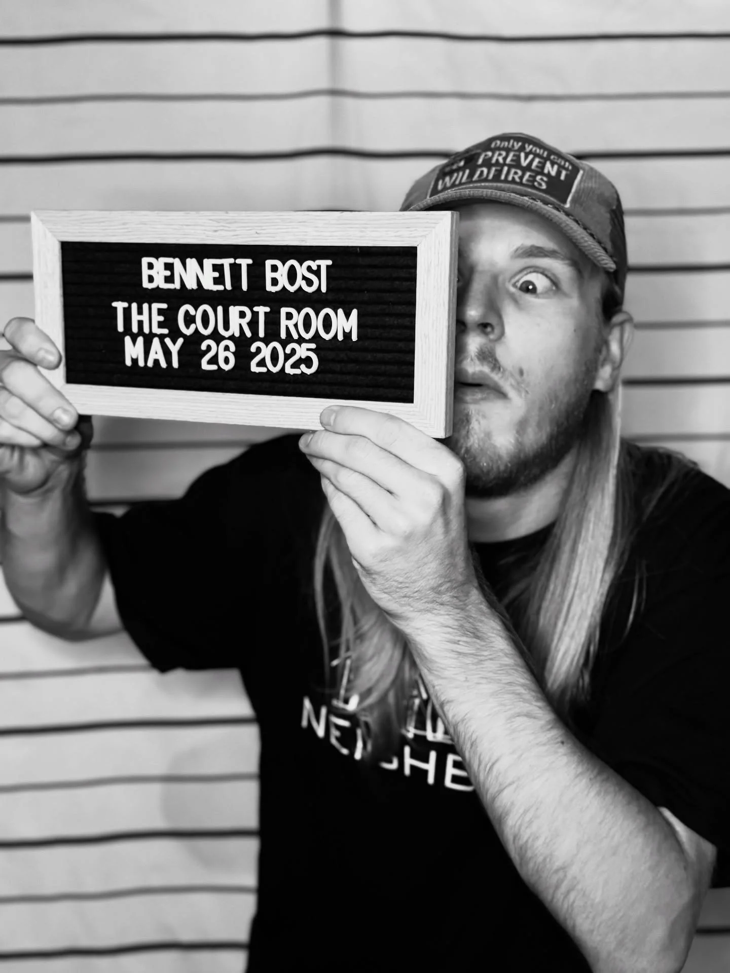 BENNETT BOST

&bull;repeat offender&bull;

Arraignment : 05/25/2026 9:30PM

Bennett Bost is a singer-songwriter with deep roots in the foothills of Walhalla, South Carolina, now carving out his place in Nashville, Tennessee. With a laid-back sound th