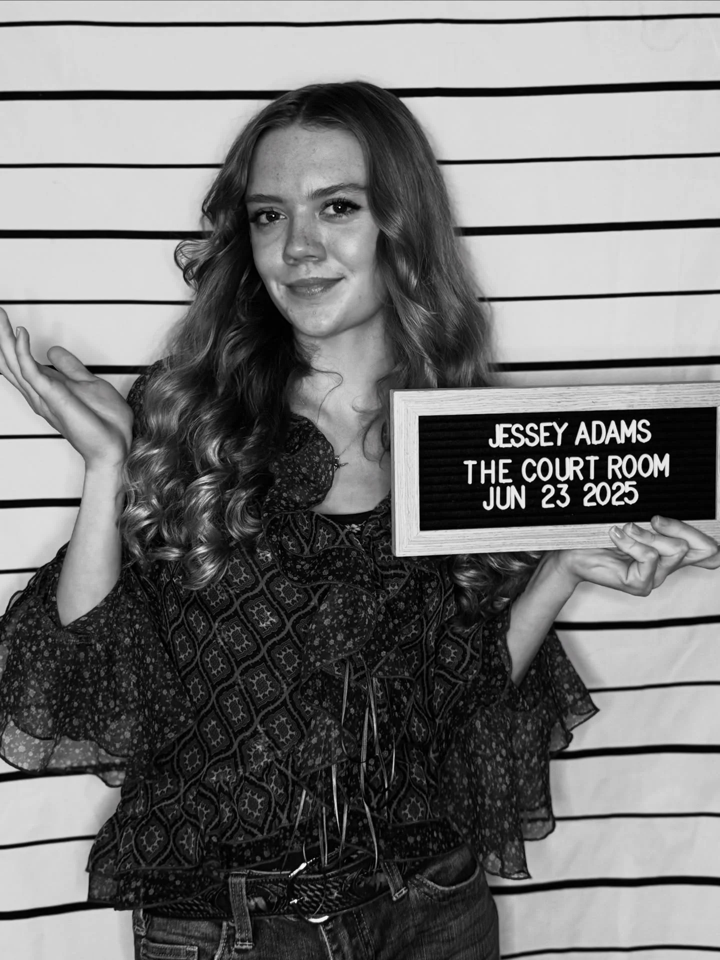 JESSEY ADAMS

Arraignment : 06/23/2025 7PM

Jessey Adams is a powerhouse singer-songwriter from Michigan, blending outlaw country grit with haunting melodies and fearless storytelling. With award-winning songs like &ldquo;Dead or Alive&rdquo; and &ld