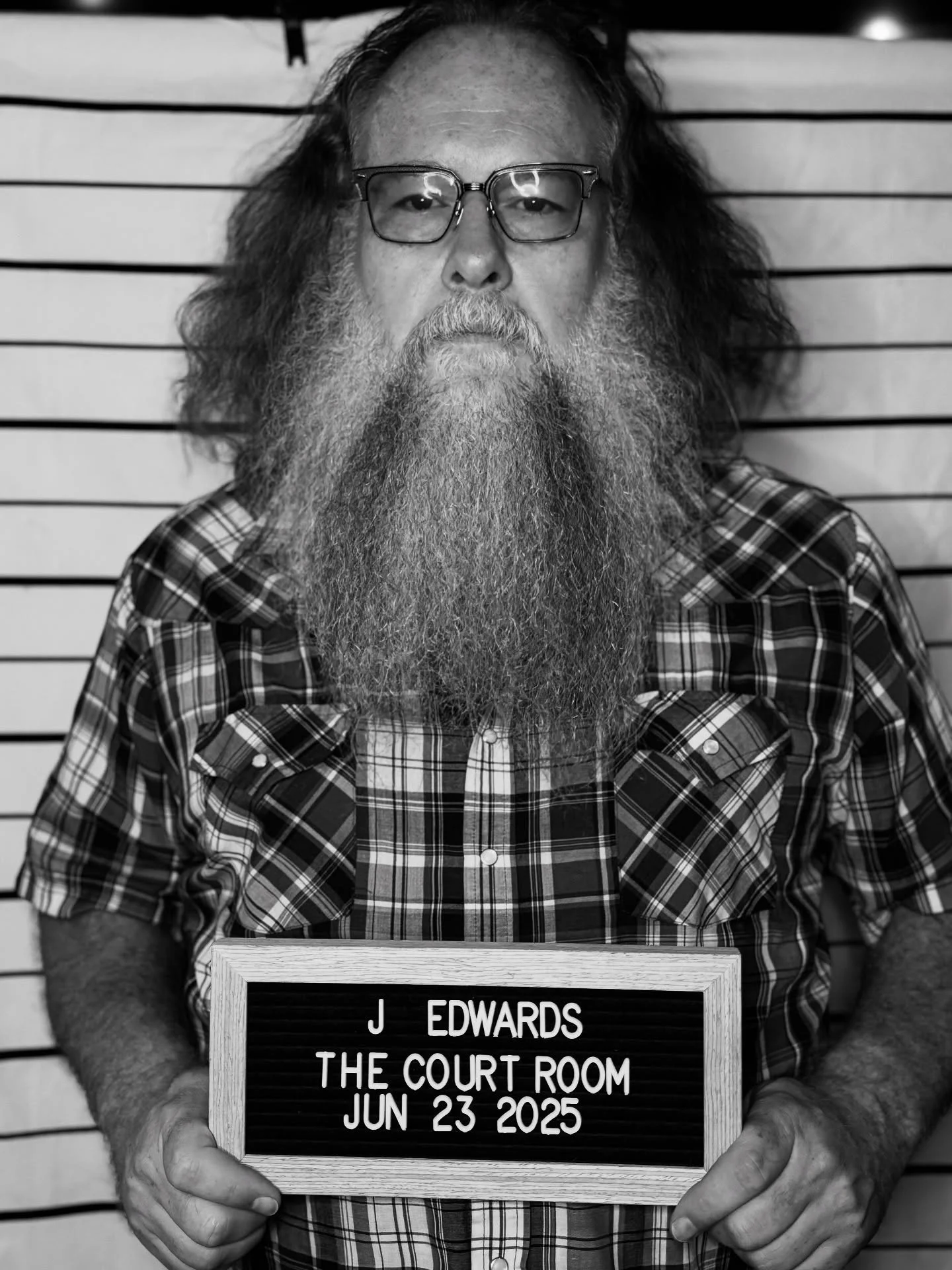 J EDWARDS 

Arraignment : 06/23/2025 8PM

J Edwards is a blues-soaked country singer-songwriter born in Arkansas and based in Nashville. With a voice that sounds like gravel and gospel had a baby, J writes raw, soul-punching songs about heartbreak, s
