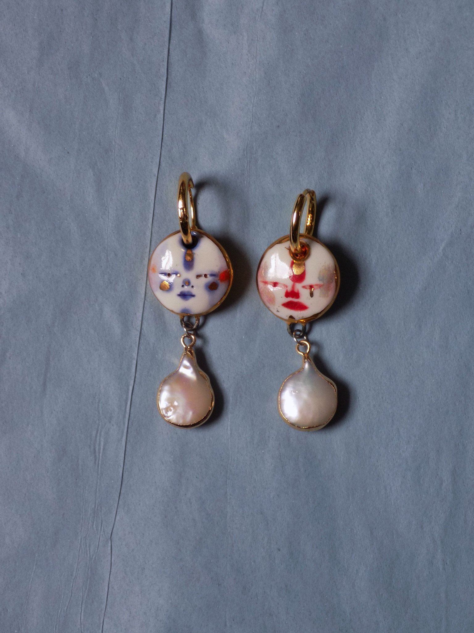 Porcelain Pearl Earrings