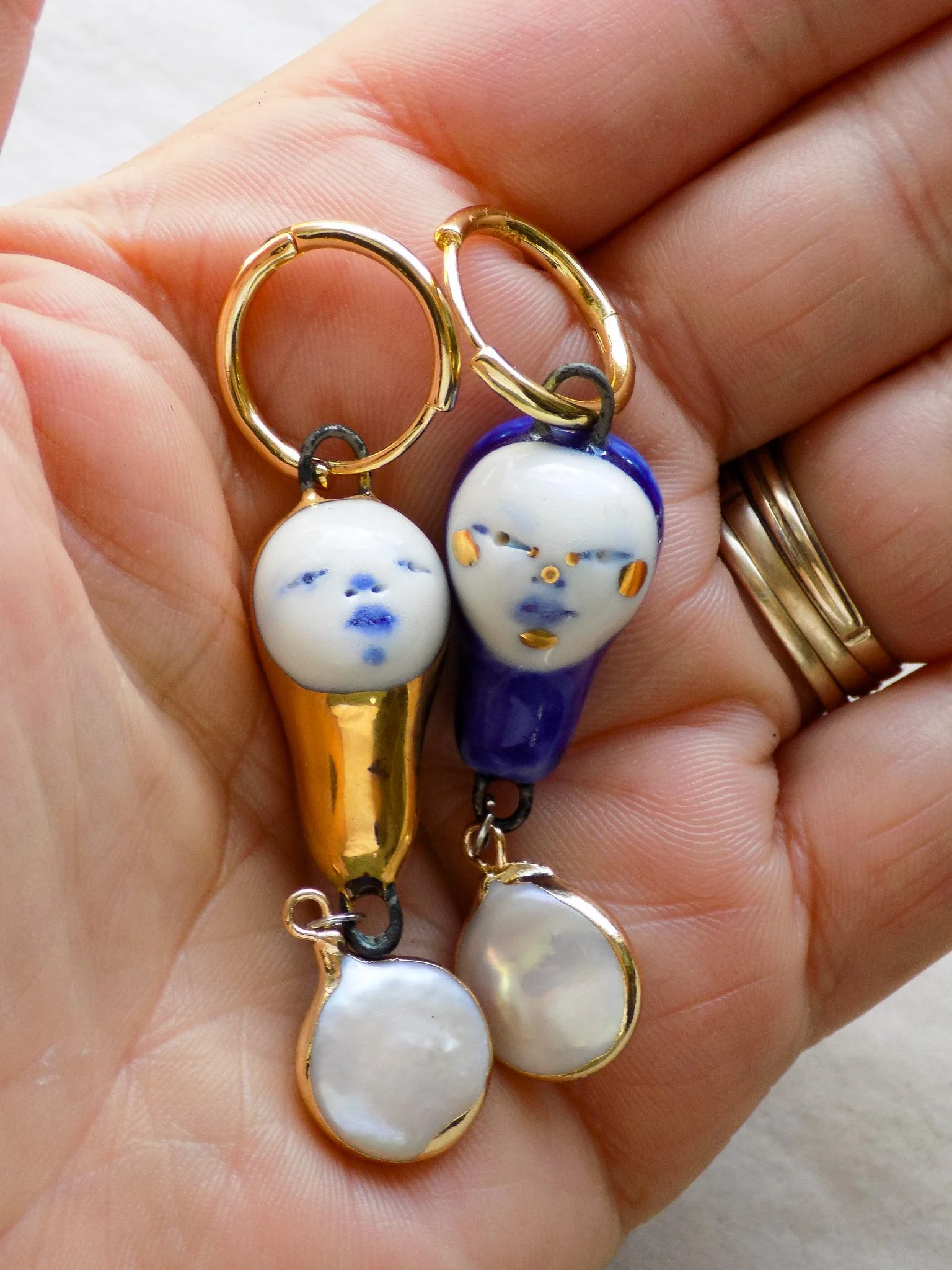 Porcelain Pearl Earrings