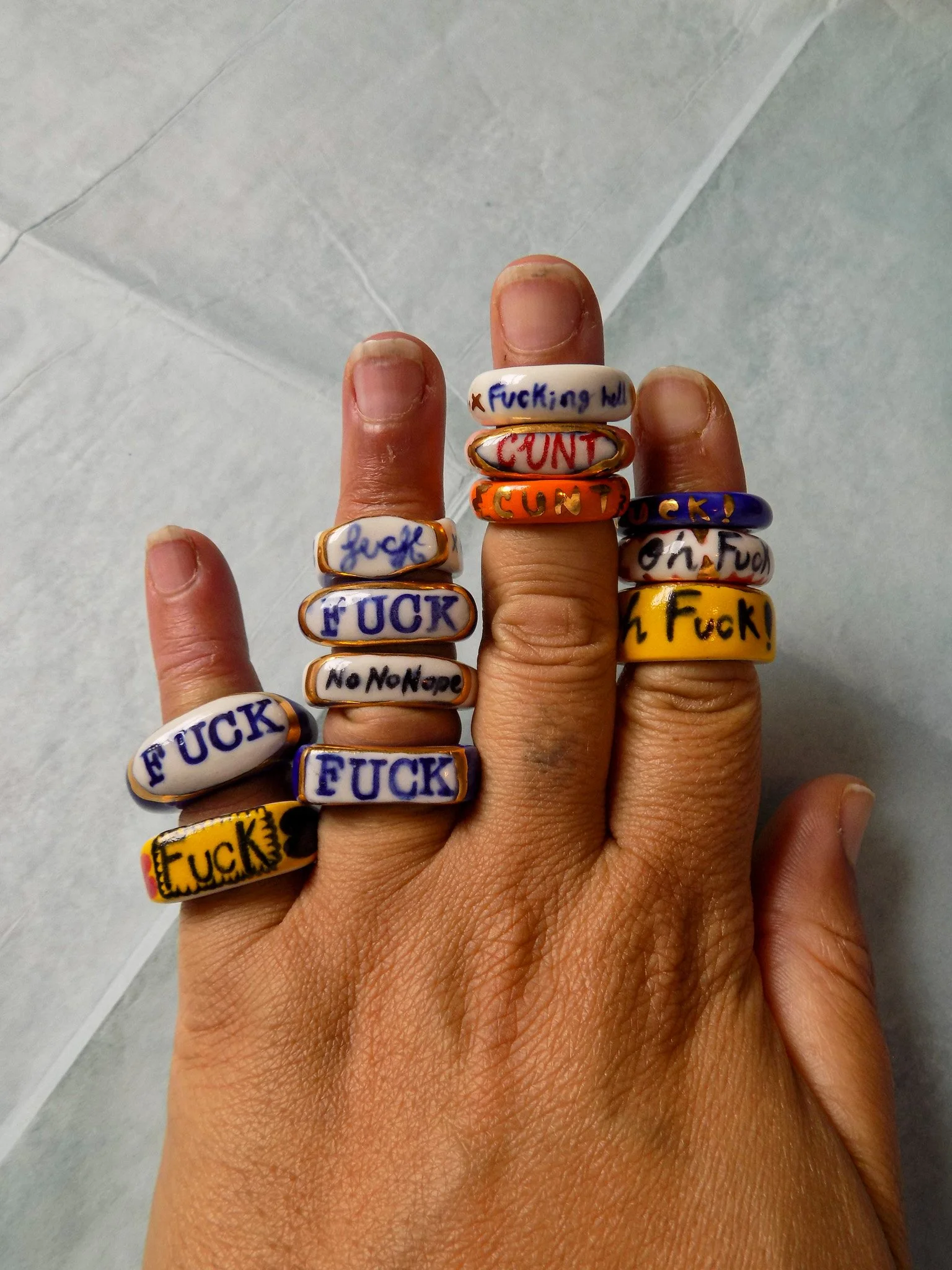 Dirty Mouth Porcelain Rings