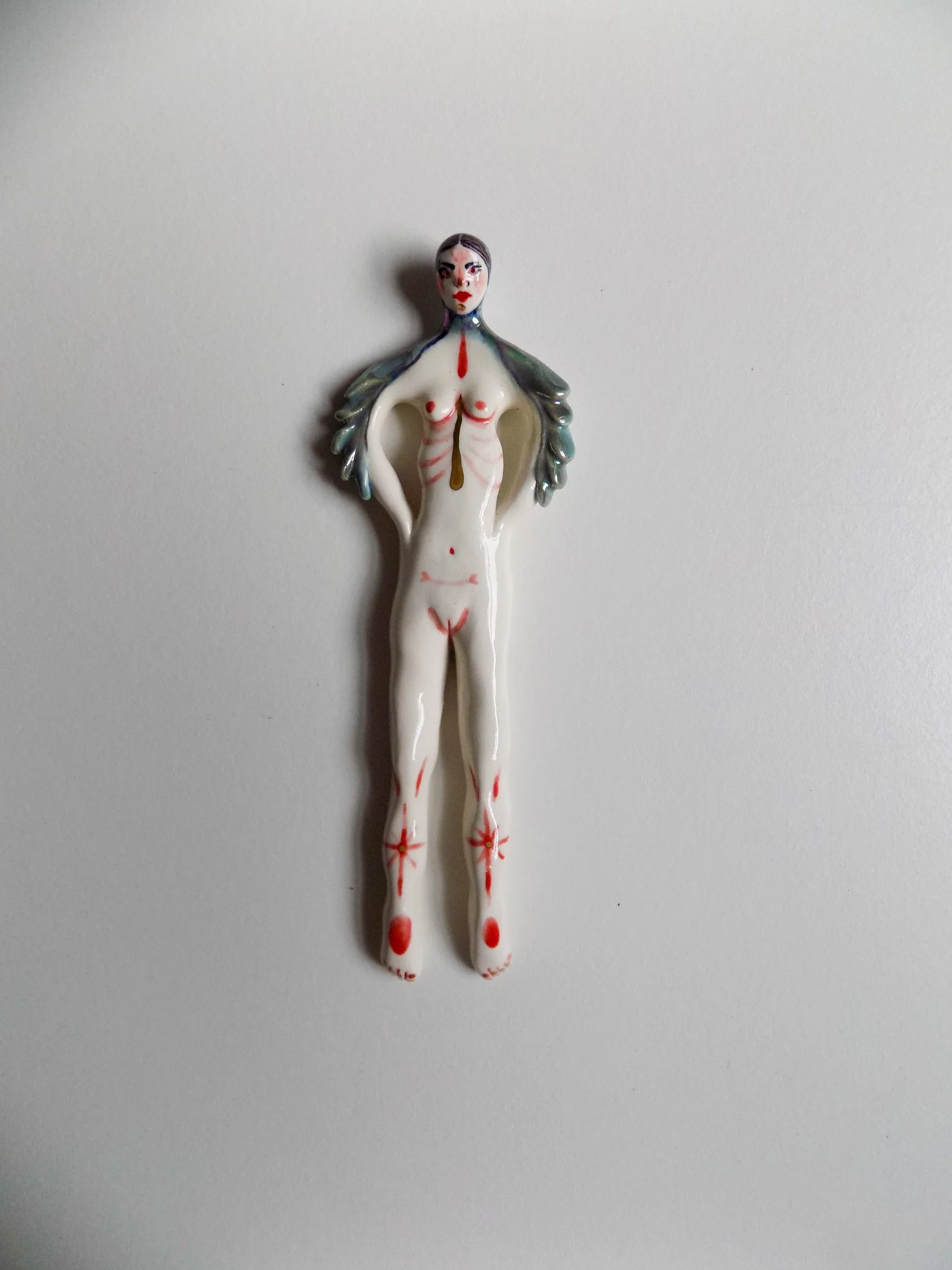 Green Wings Porcelain Lady