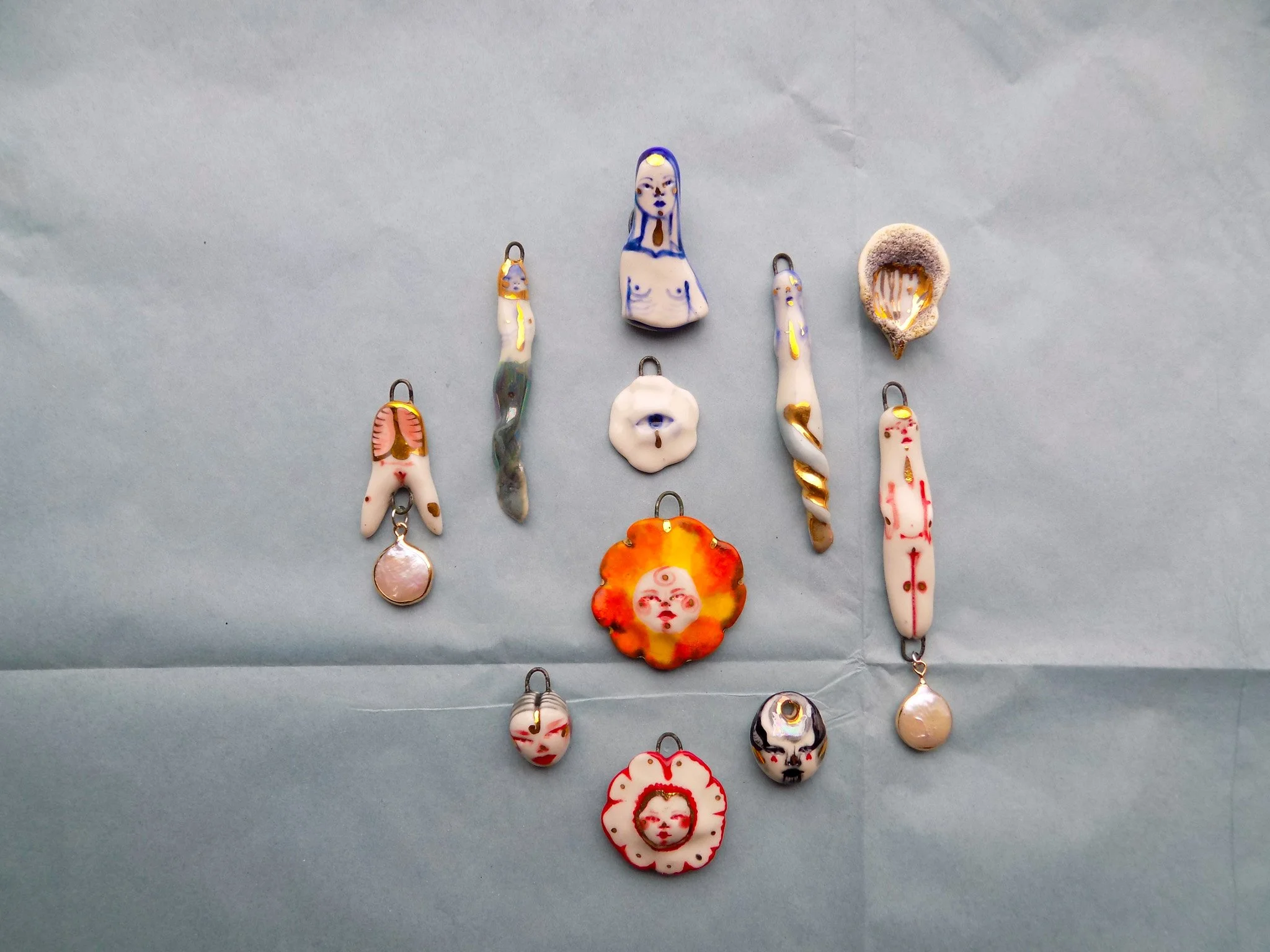 Assorted Porcelain Charms