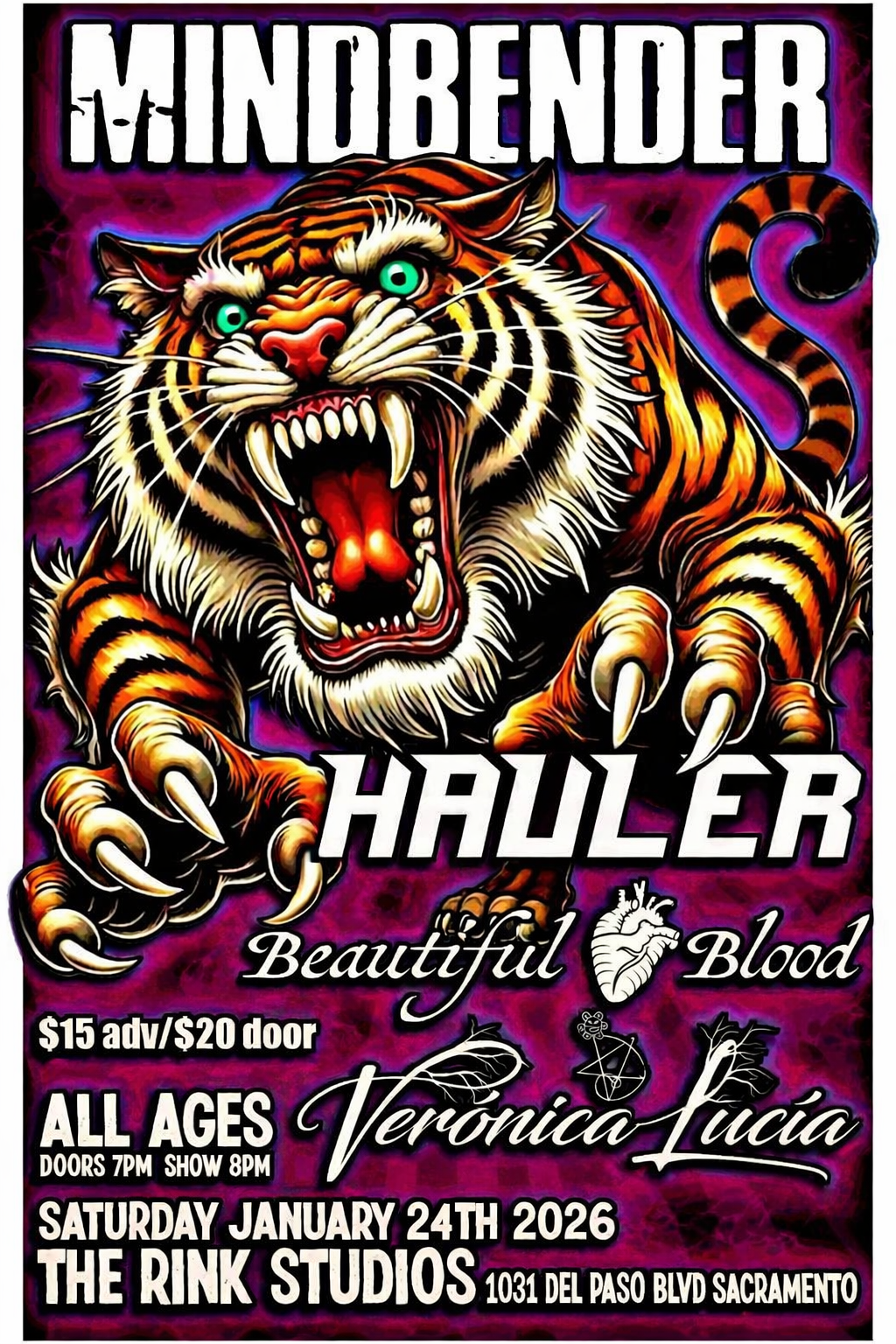 Veronica Lucia Live at The Rink Studios with Mindbender, Hauler & Beautiful Blood