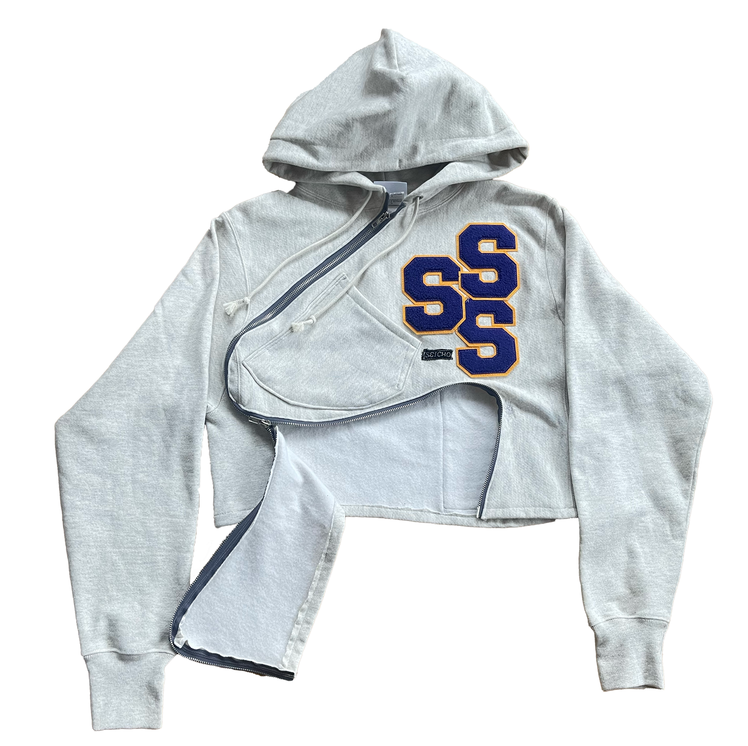Varsity Curved Zip-Up Hoodie (S)