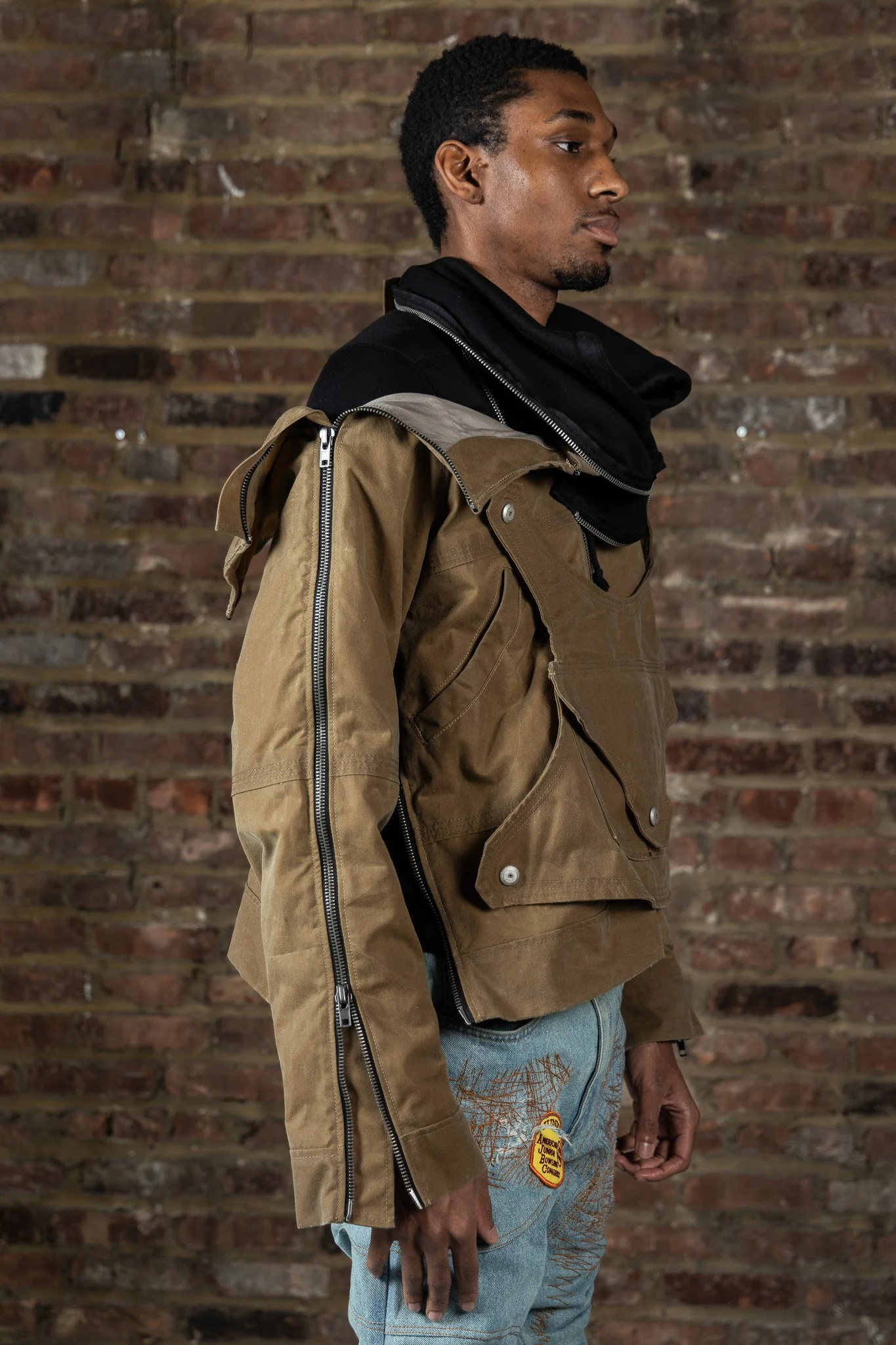 Waxed Canvas Multi-Zip Jacket