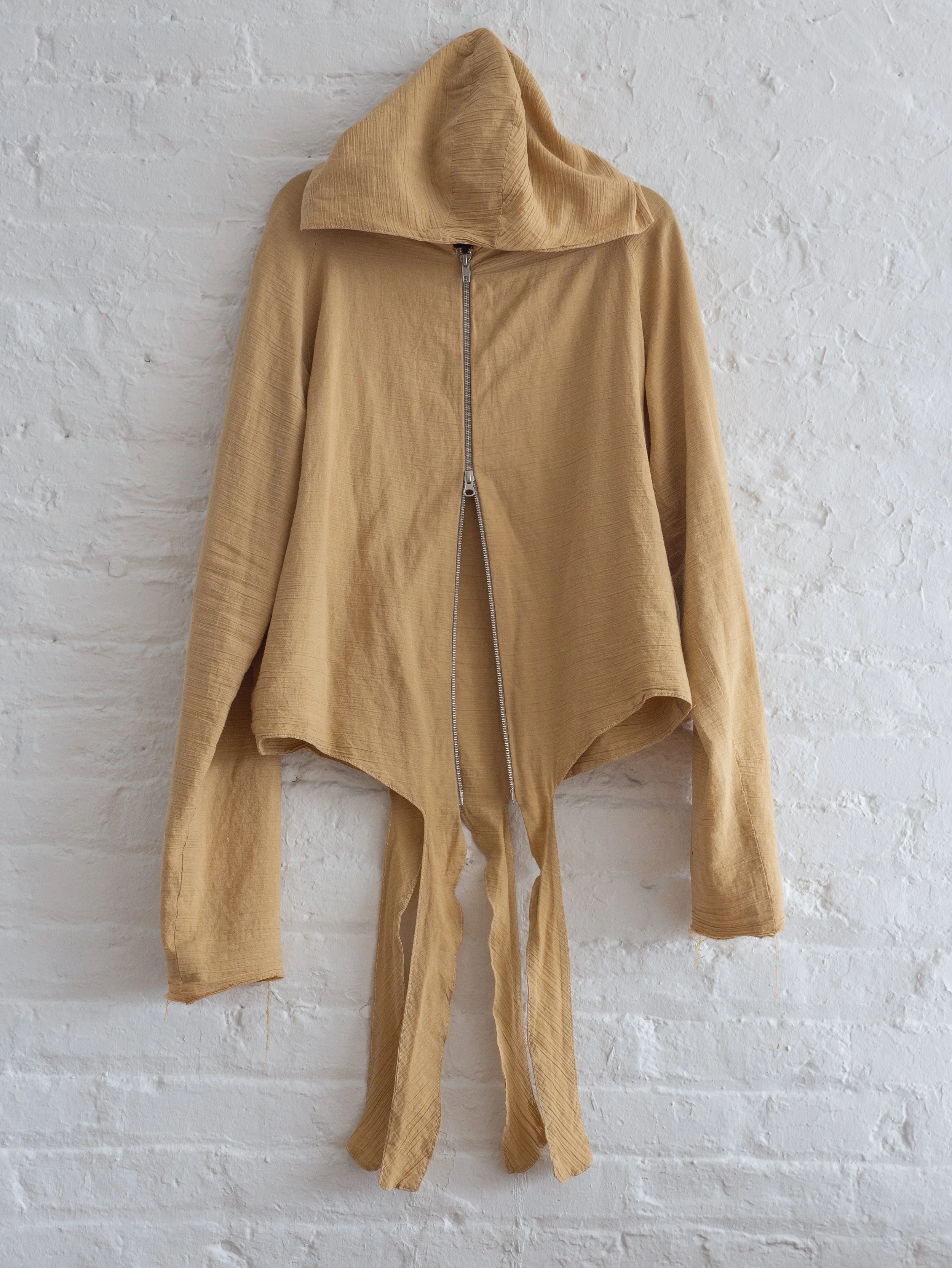 Cotton Crepe Zip Hoodie