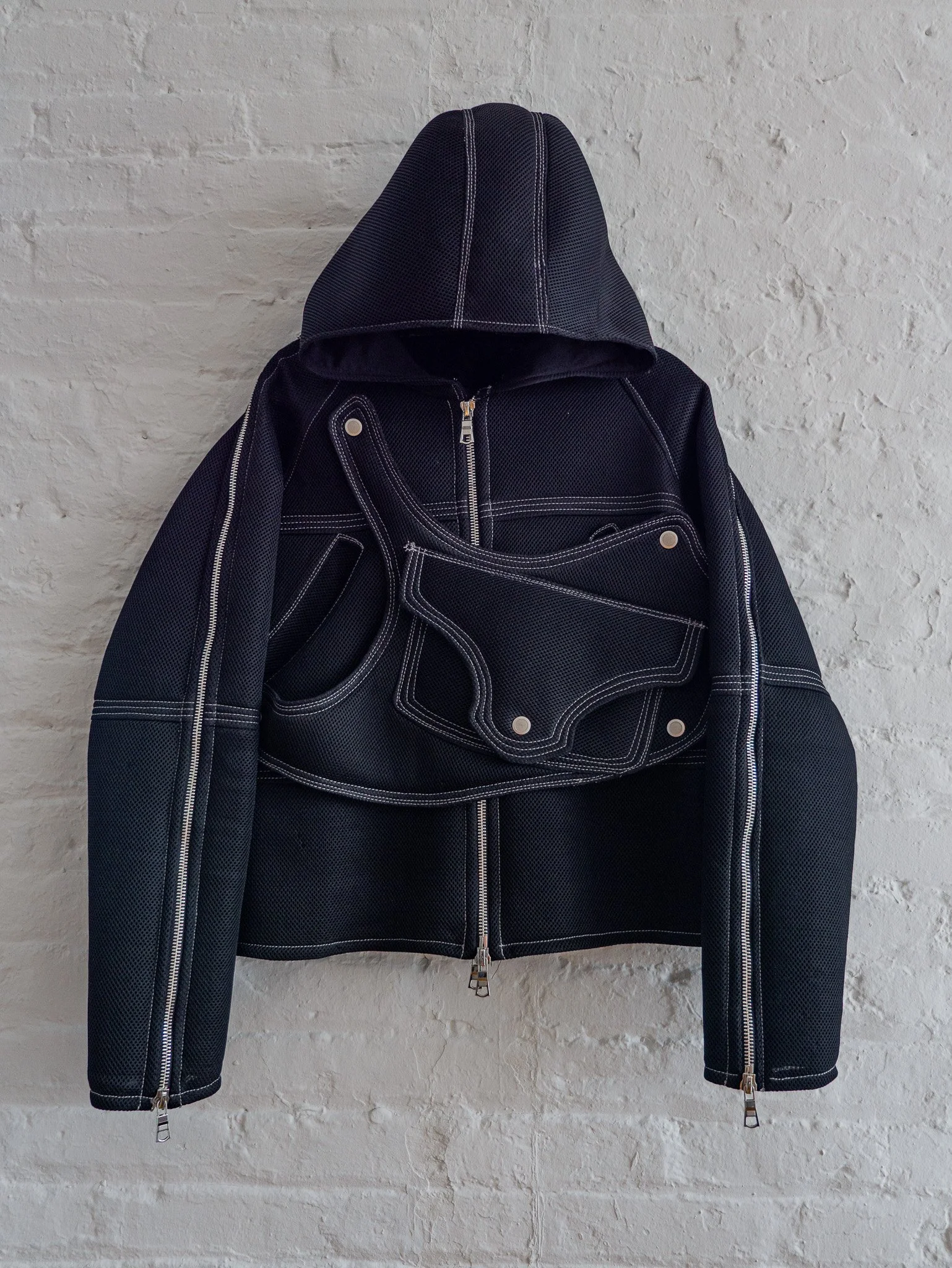 3D Mesh Multi-Zip Cargo Jacket