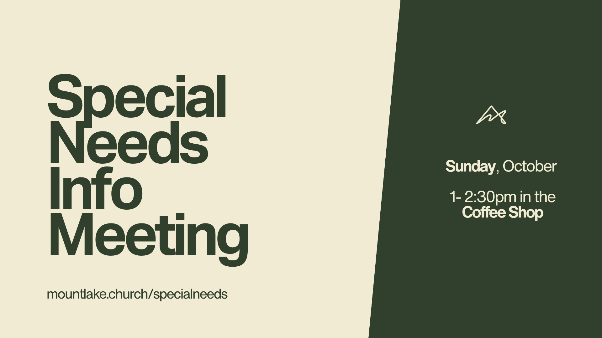 Special Needs Info Meeting