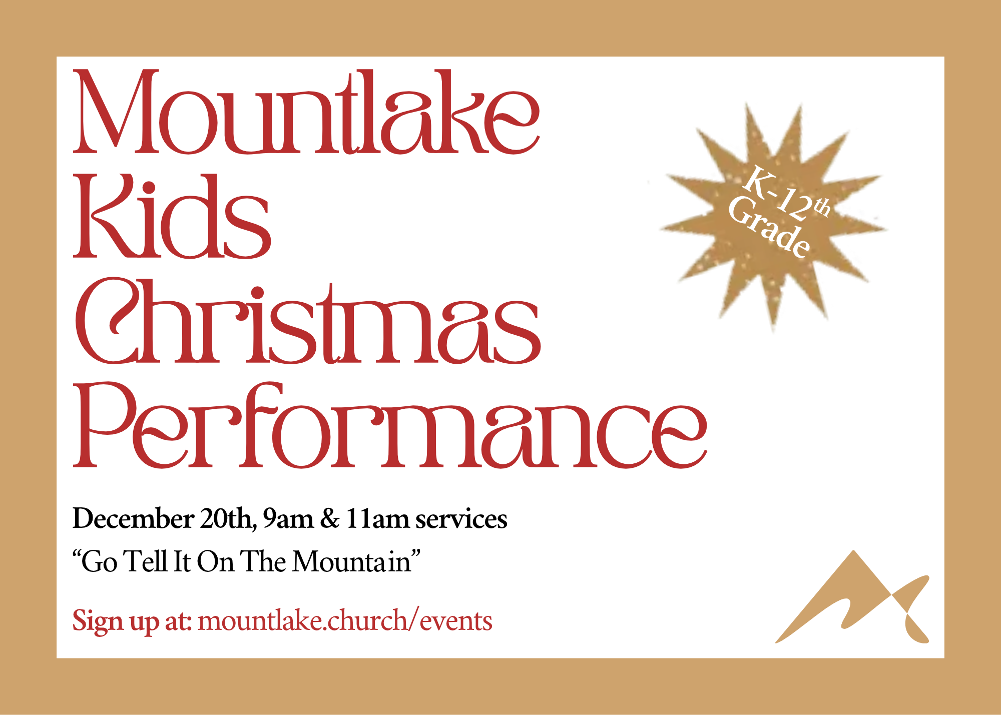 Mountlake Kids Christmas Performance