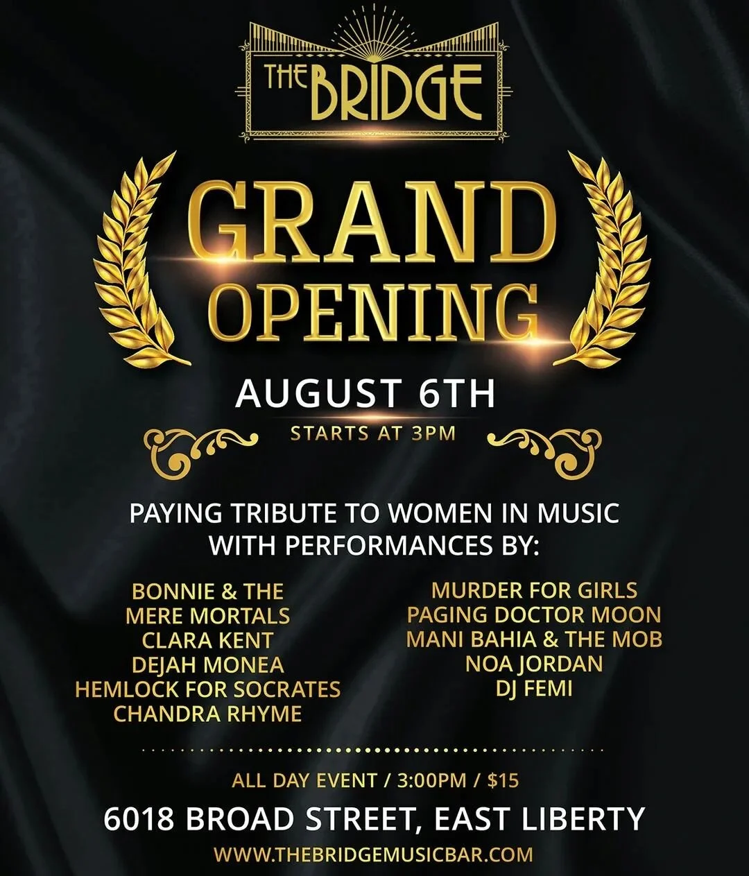 So excited for the grand opening of @thebridgemusicbar! Tons of great acts and a great new venue. Hope to see y'all there!!
.
.
.
.
#yallternative #queerappalachia #southerngothic #gothrock #altcountry #appalachia #shoegaze #gothgoth  #newwave #gothi