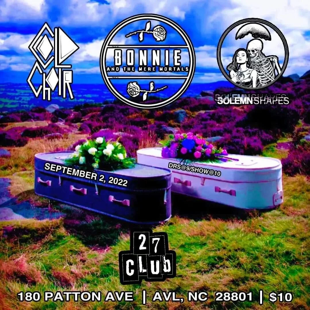 A little line up change and @coldchoir to the rescue! Unfortunately @deadcoolband got hit with covid, and we hope to play with them soon, but in the meantime, wish them well and come our to dance with all of us with @solemnshapes at @27clubasheville!