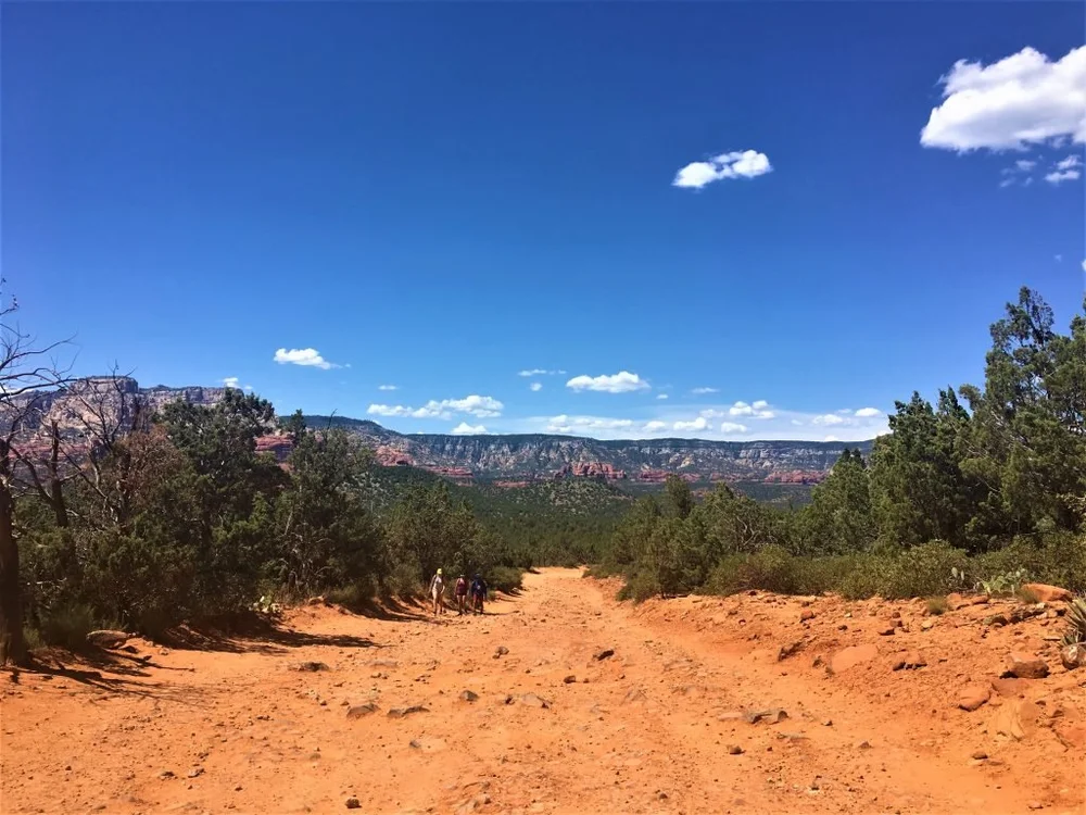 dirt road to the trail head of devils bridge.jpg