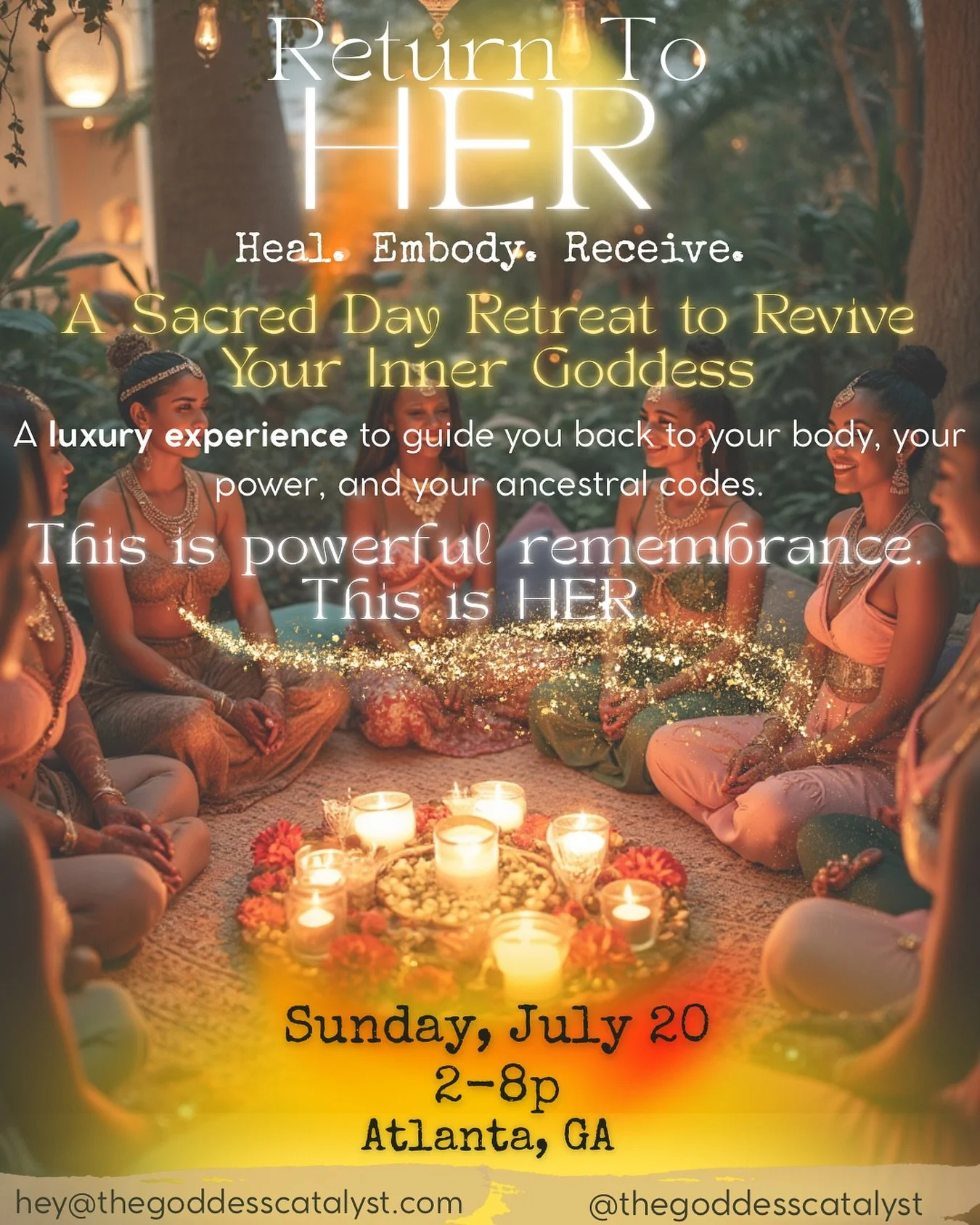✨ This isn&rsquo;t just a retreat. It&rsquo;s an activation portal. ✨
And it&rsquo;s not for everyone.

Return to HER is for the woman who&rsquo;s done trying to squeeze into spaces that don&rsquo;t fit.

Because maybe it was never you...
Maybe the p