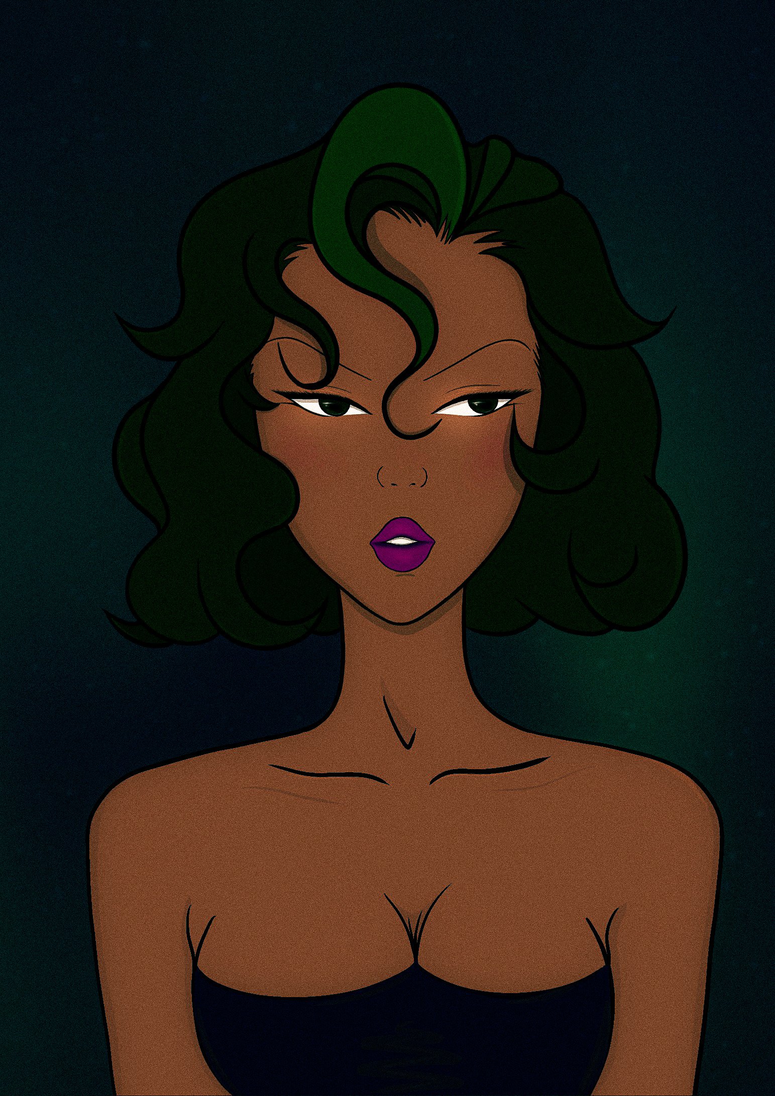 Green babe print