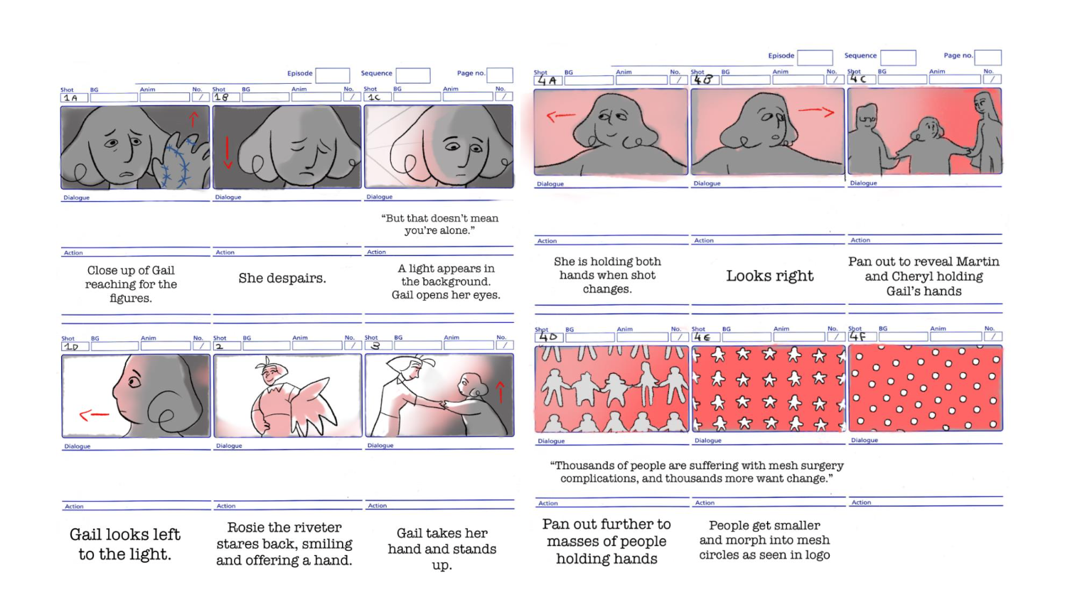 Sling the Mesh - storyboards