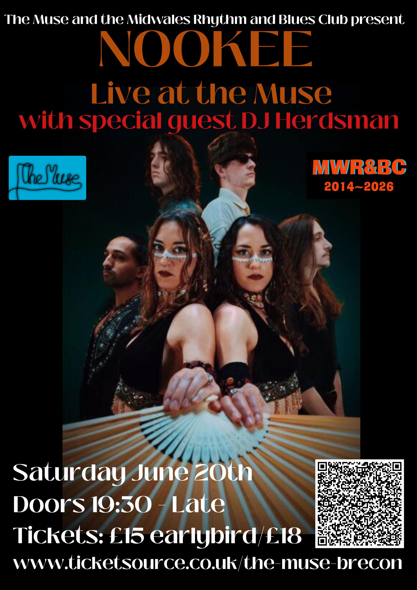The Muse and The Mid Wales Rhythm and Blues Club presents Nookee