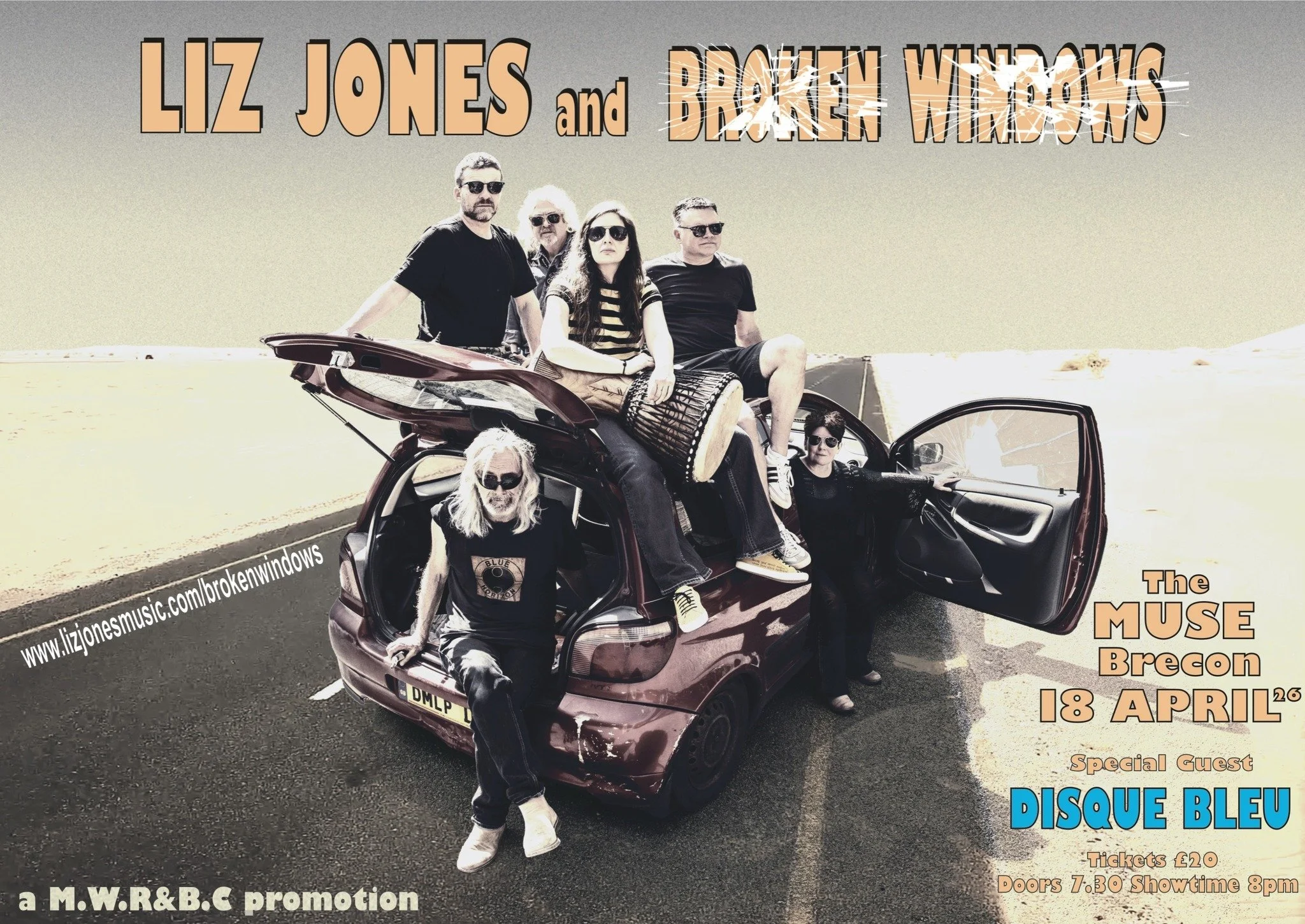 The Mid Wales R&amp;B Club Proudly Presents Liz Jones and Broken Window with special guests