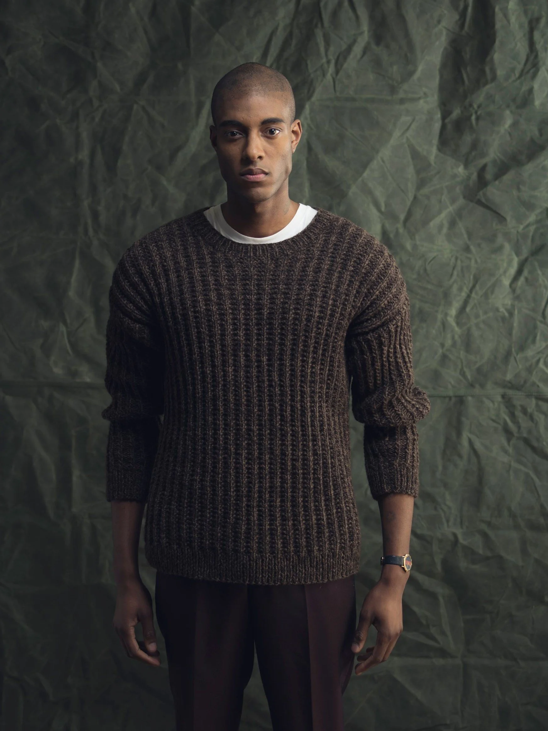 Hand-knitted Essential Sweater by Stephanie Sobey-Jones